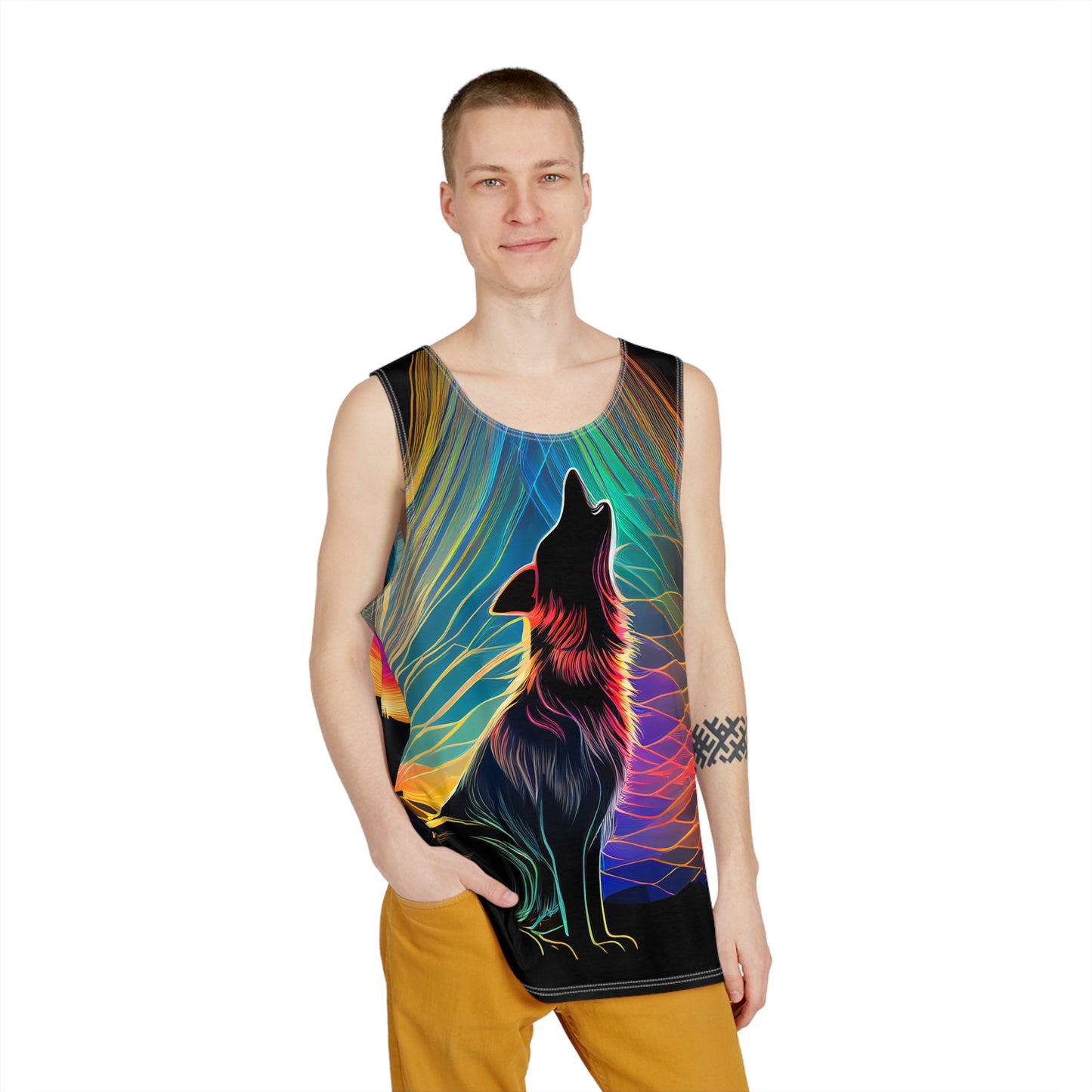 Howling At the Northen Lights - Double sided, two design, Men's All Over Print Tank