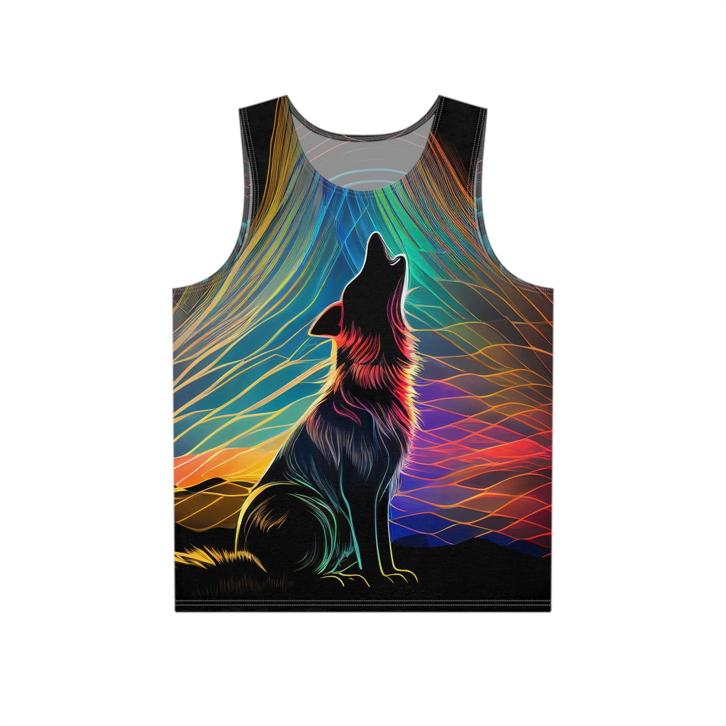 Howling Aurora - Double-sided Colorful Men's All Over Print Tank