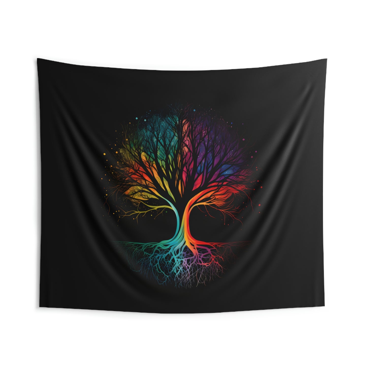 Rainbow World Tree Indoor Wall Tapestry