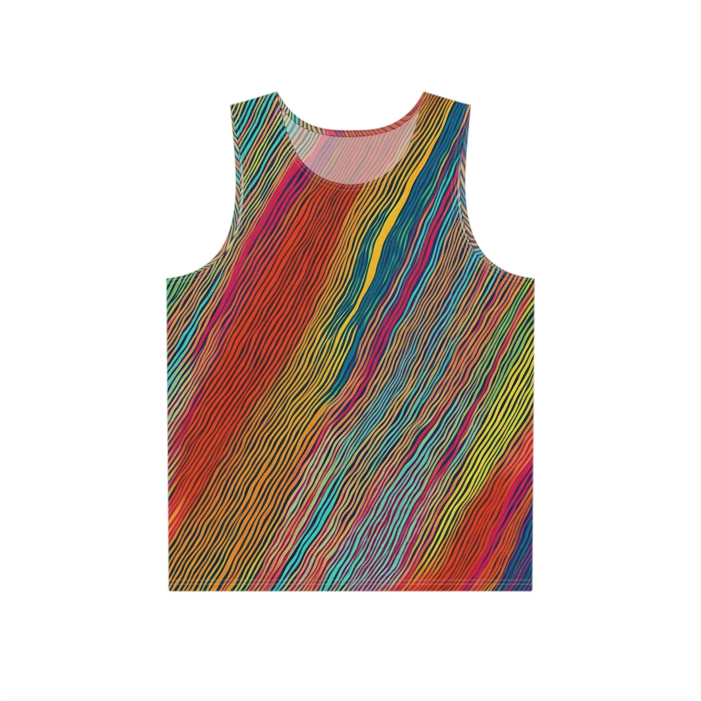 Rainbow Diagonal Stripe Men's Festival Tank