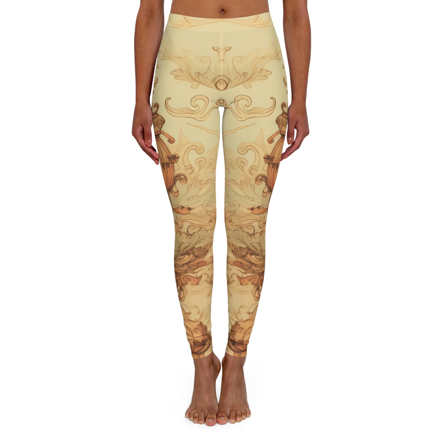 Rococo Spinning Top Land Women's Spandex Trippy Leggings