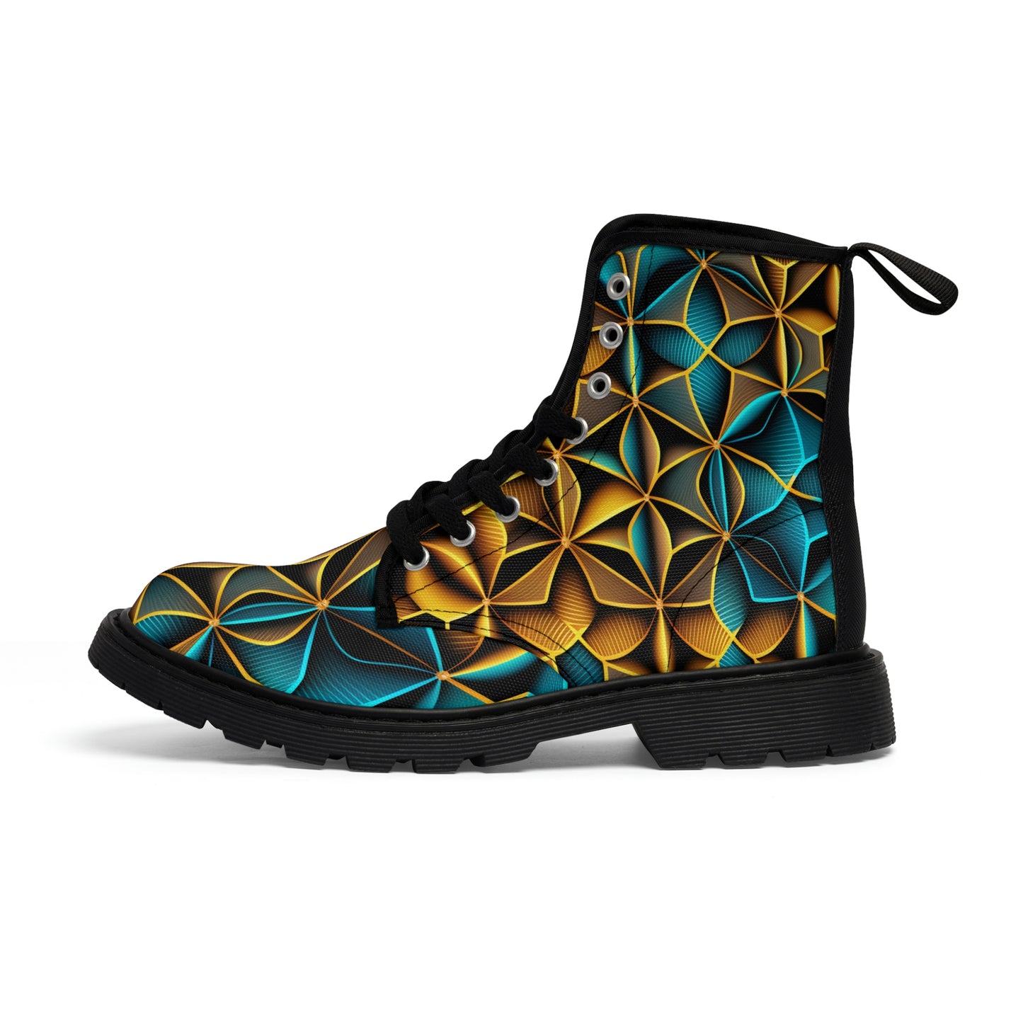 Sacred Geometry Psychedelic Women's Canvas Boots