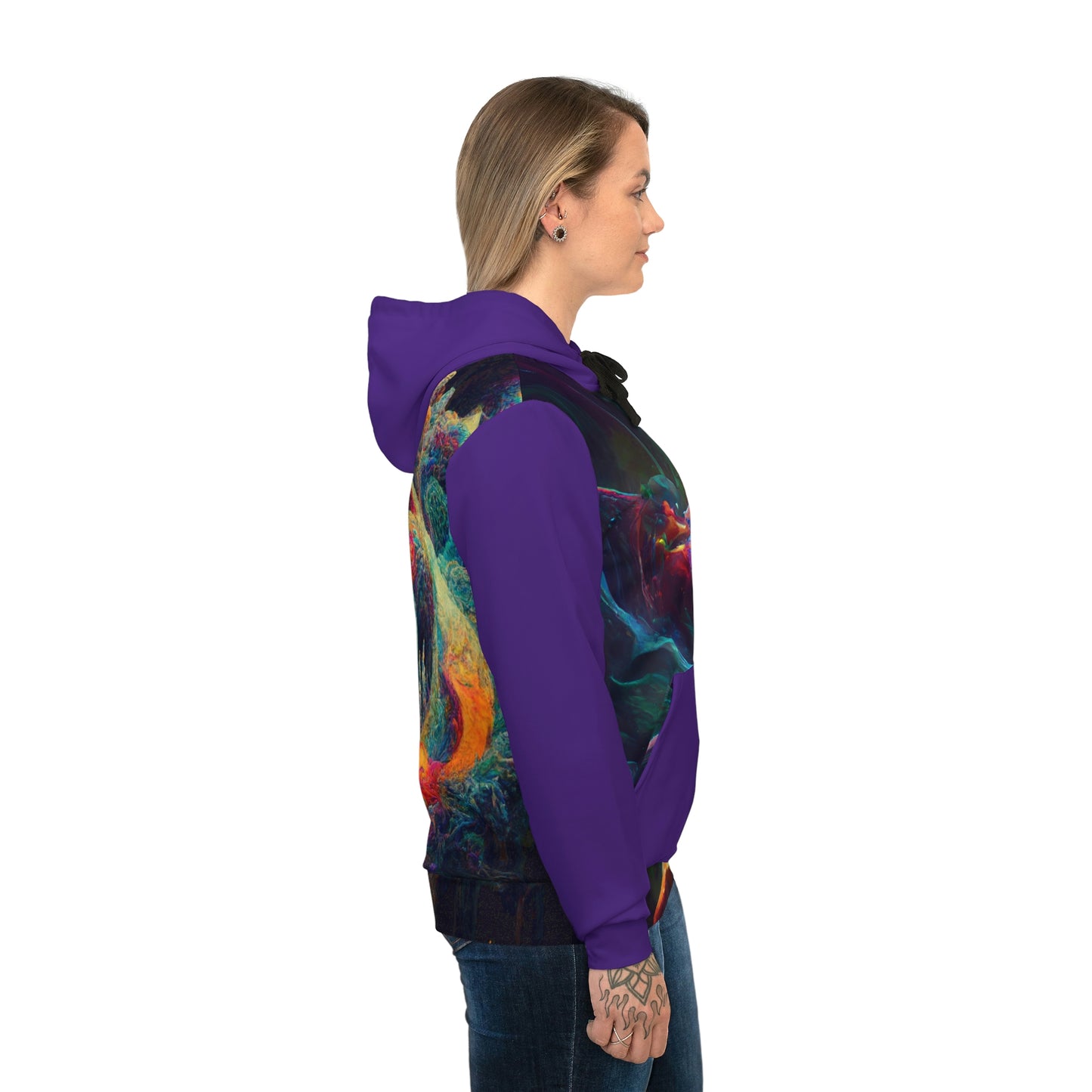 Unisex Multicolor Psychedelic Dreamy Athletic Festival Hoodie