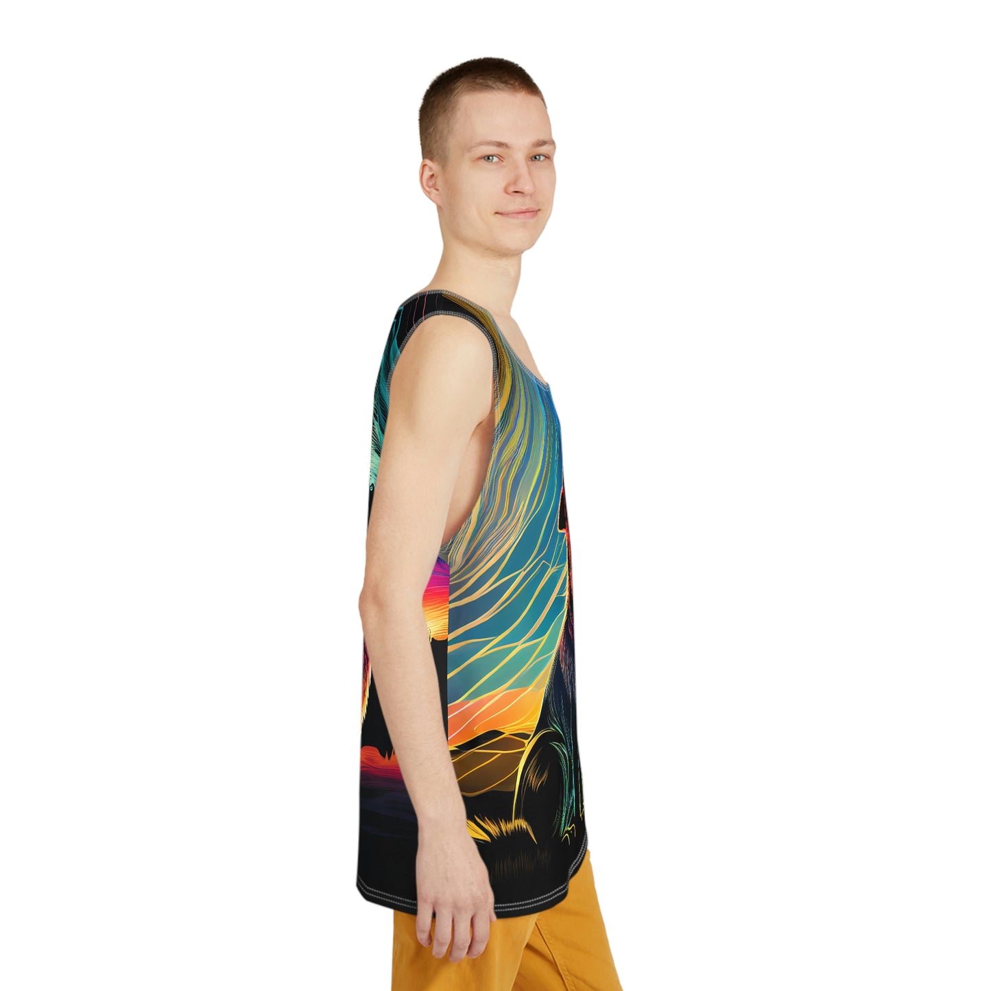 Howling At the Northen Lights - Double sided, two design, Men's All Over Print Tank