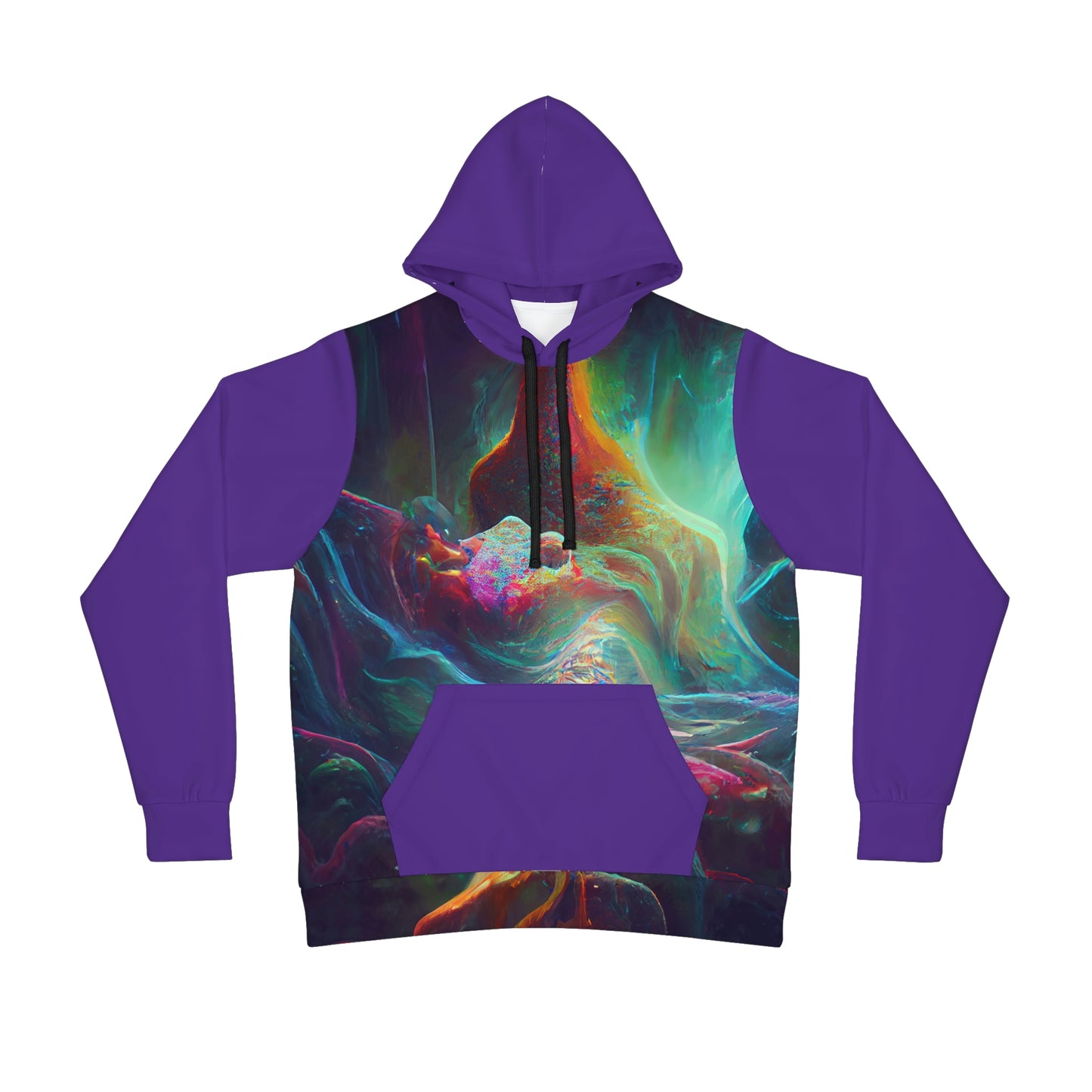 Unisex Multicolor Psychedelic Dreamy Athletic Festival Hoodie