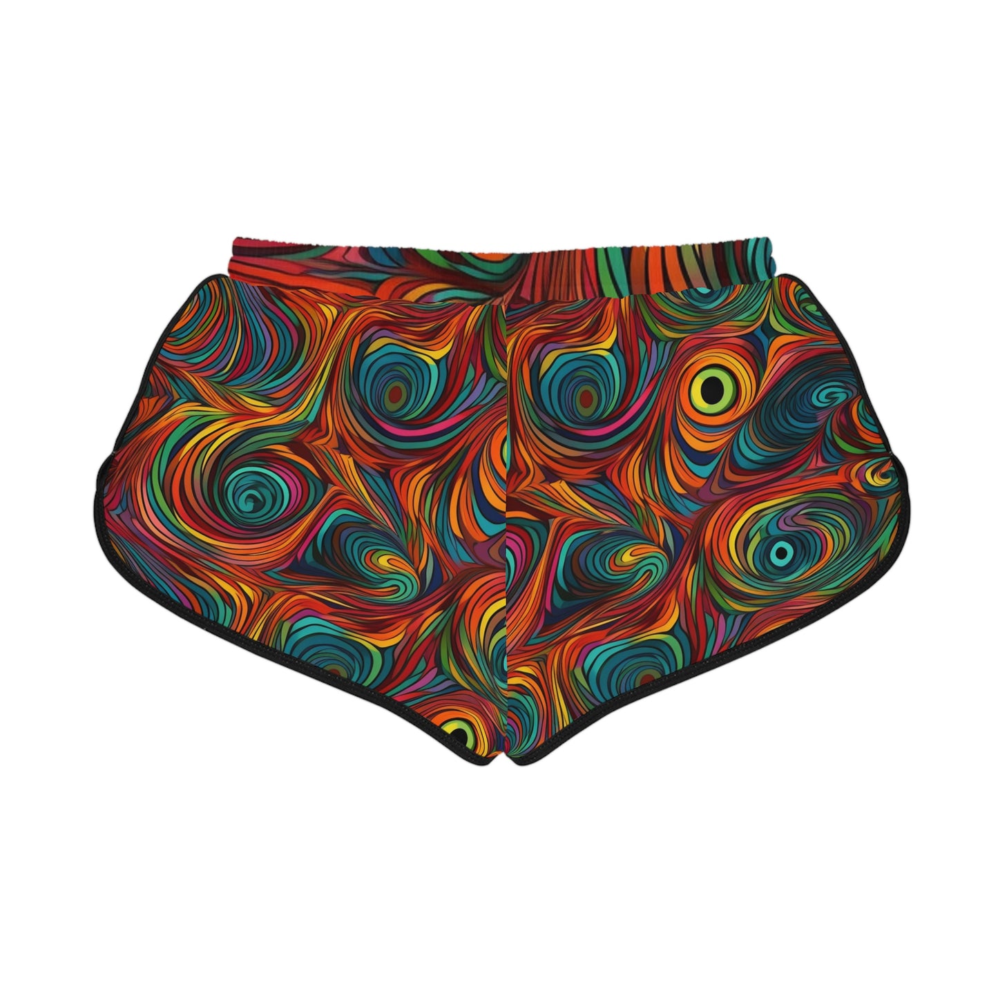 Trippy Rainbow Swirls Women's Relaxed Shorts