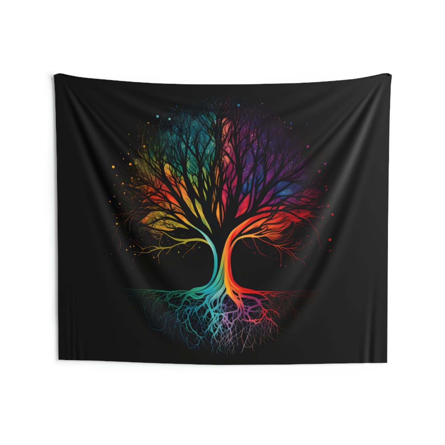 Rainbow World Tree Indoor Wall Tapestry