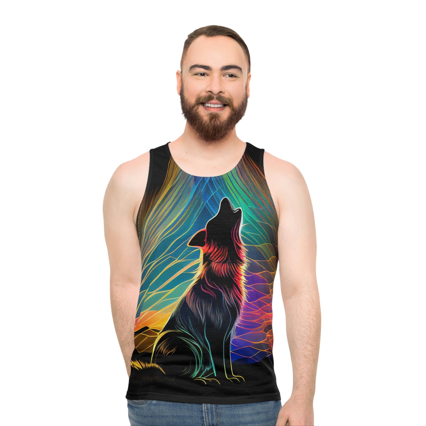 Howling in the Night - Double-sided, Two-design Unisex Tank Top (AOP) - Eco-friendly - Made 100% from recycled material
