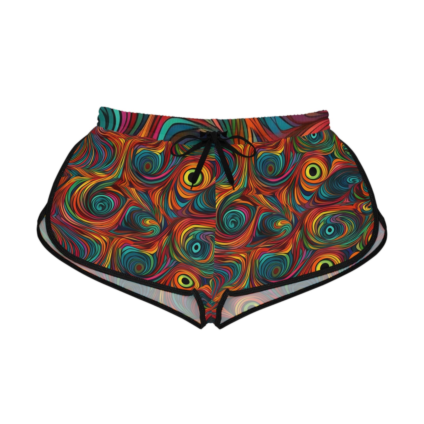 Trippy Rainbow Swirls Women's Relaxed Shorts