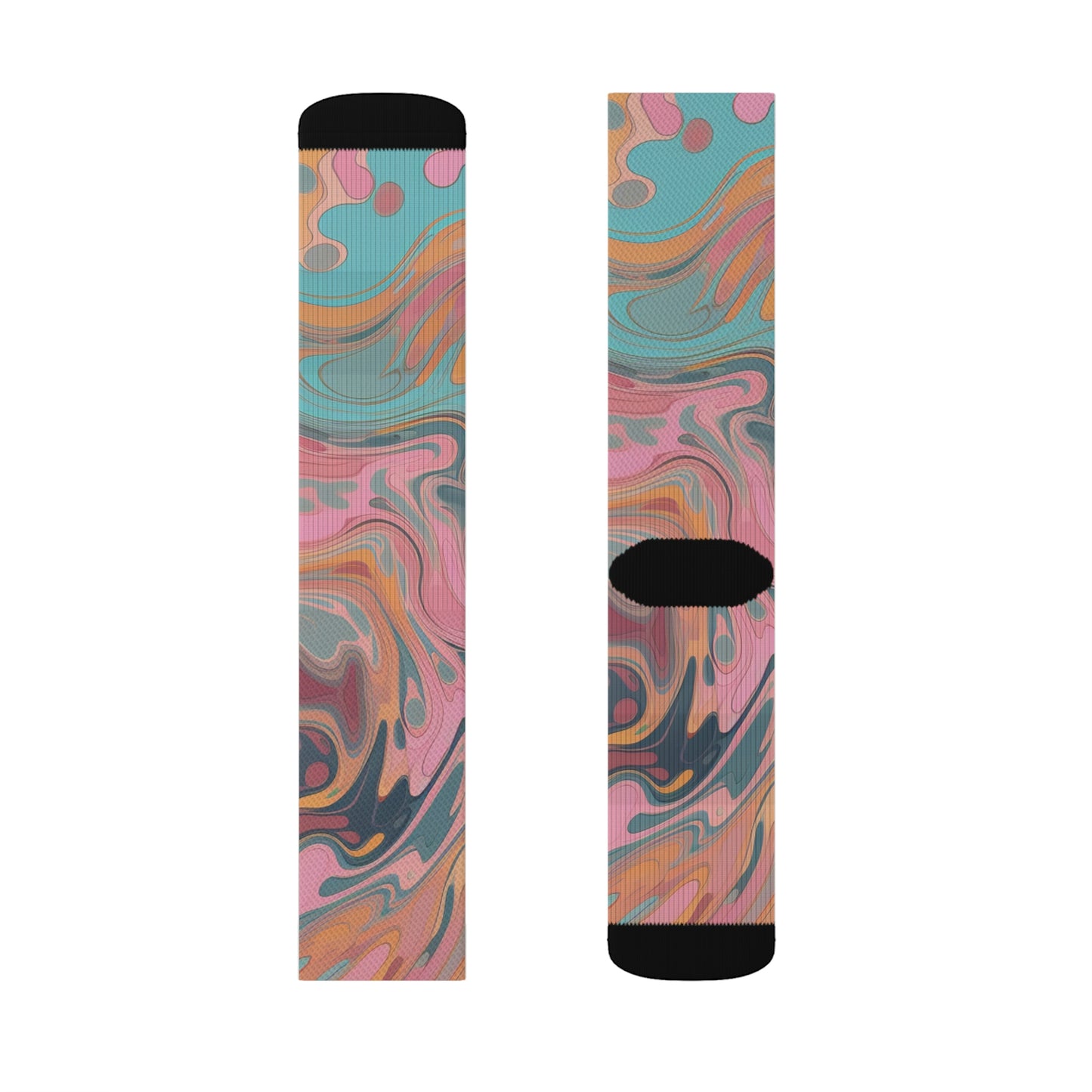 Oil Pastel Psychedelic Sublimation Socks