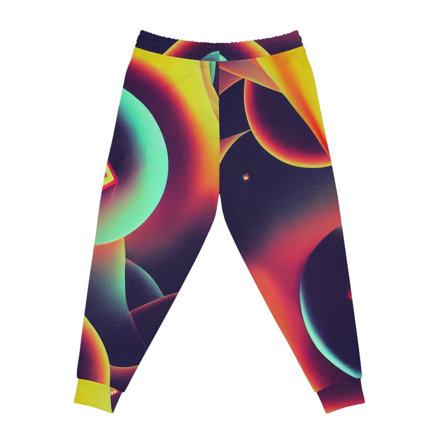 Unisex Casual Psychedelic Abstract Rainbow Bubbles Athletic Gym Festival Rave Joggers