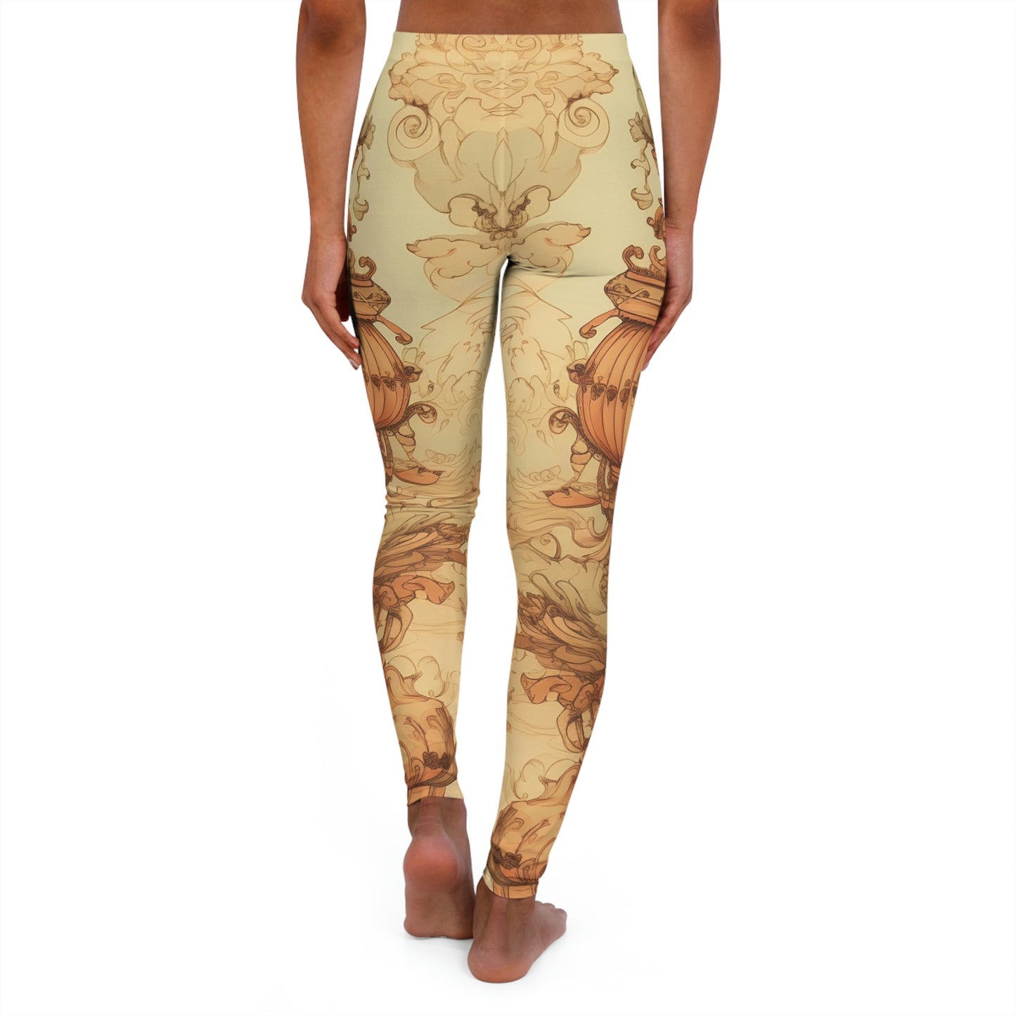 Rococo Spinning Top Land Women's Spandex Trippy Leggings