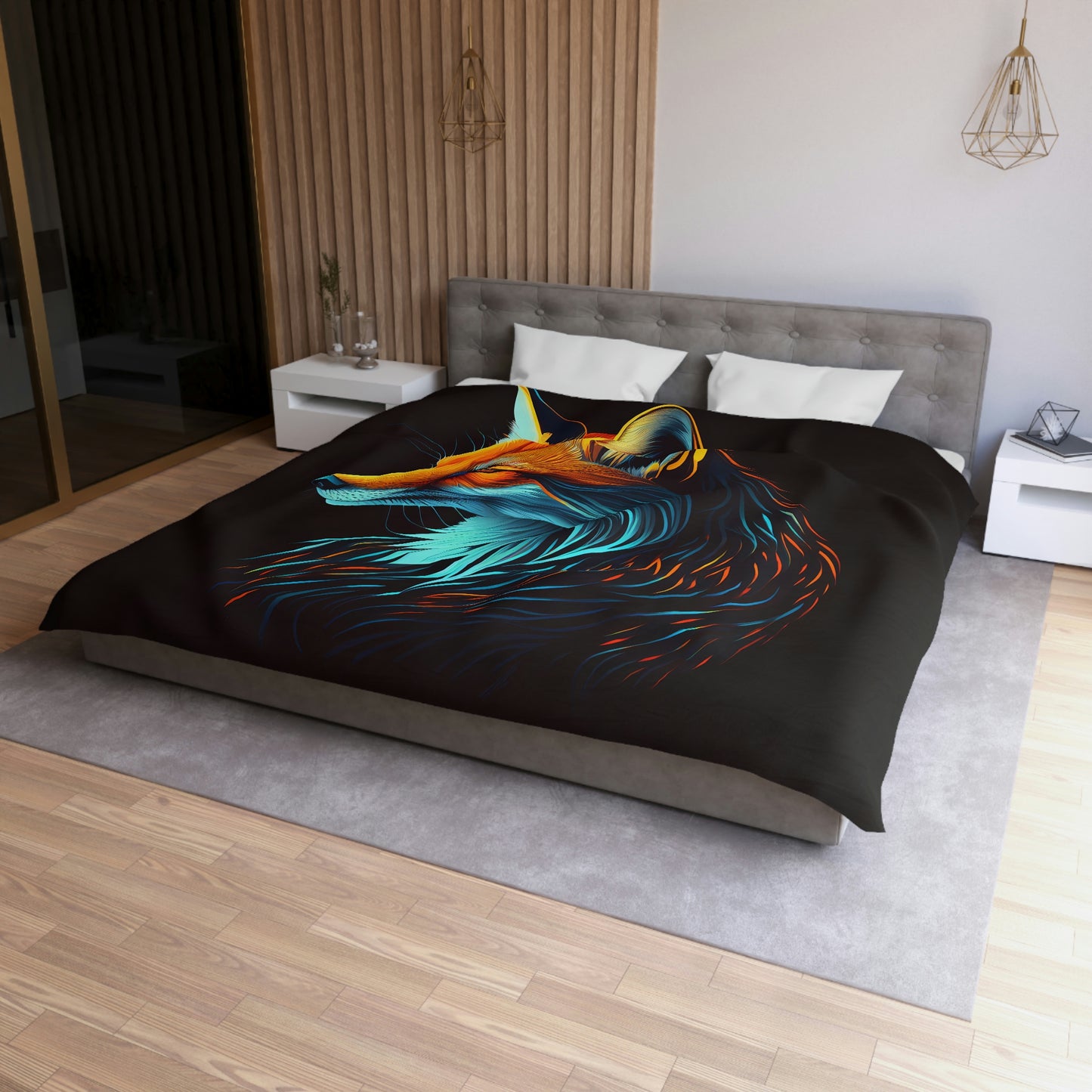 Mythic Fox Microfiber Duvet Cover