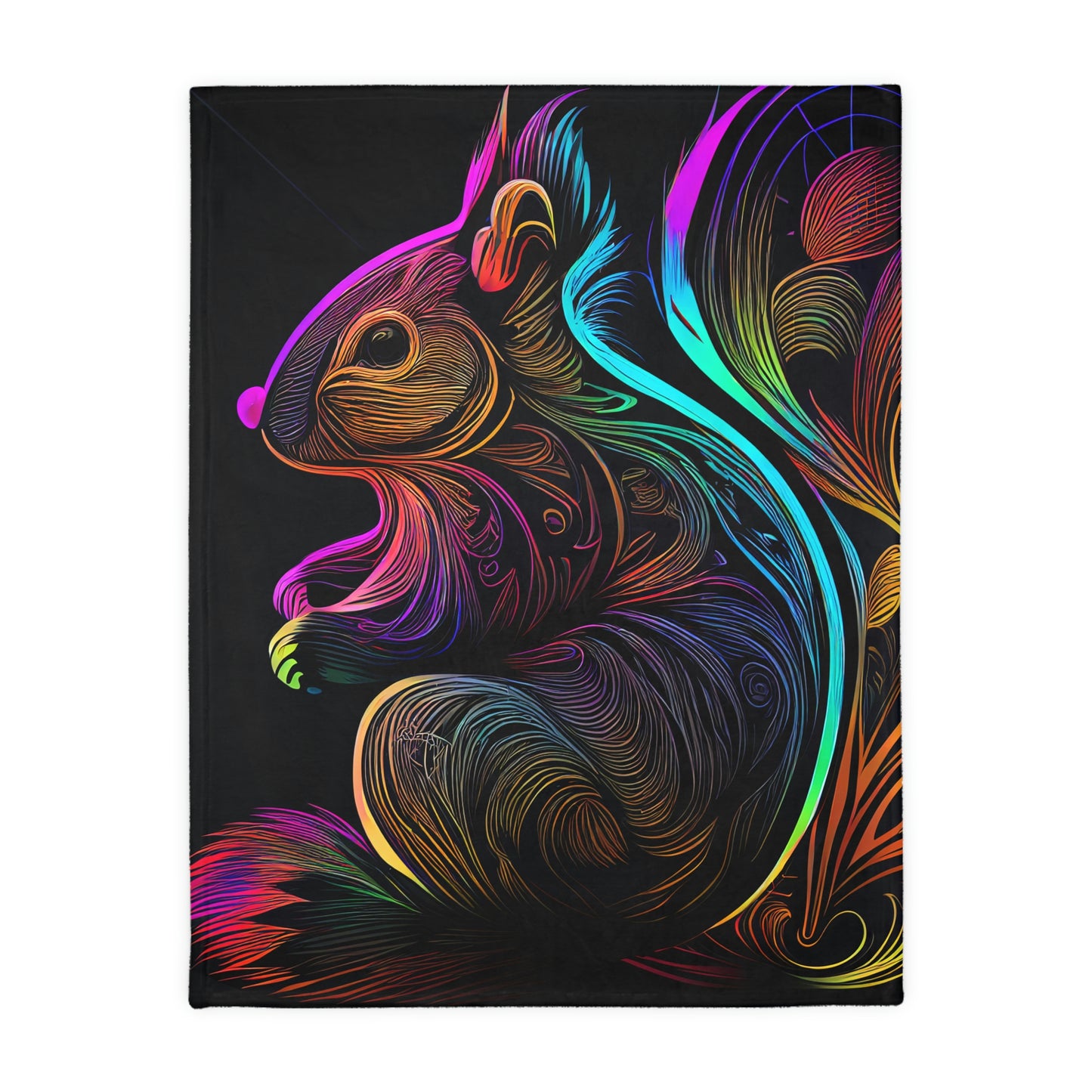 There Are Two Types of Squirrels In This World Velveteen Minky Blanket (Two-sided print)