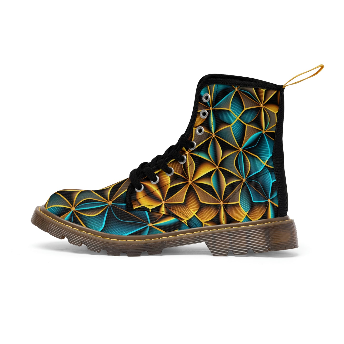 Sacred Geometry Psychedelic Women's Canvas Boots