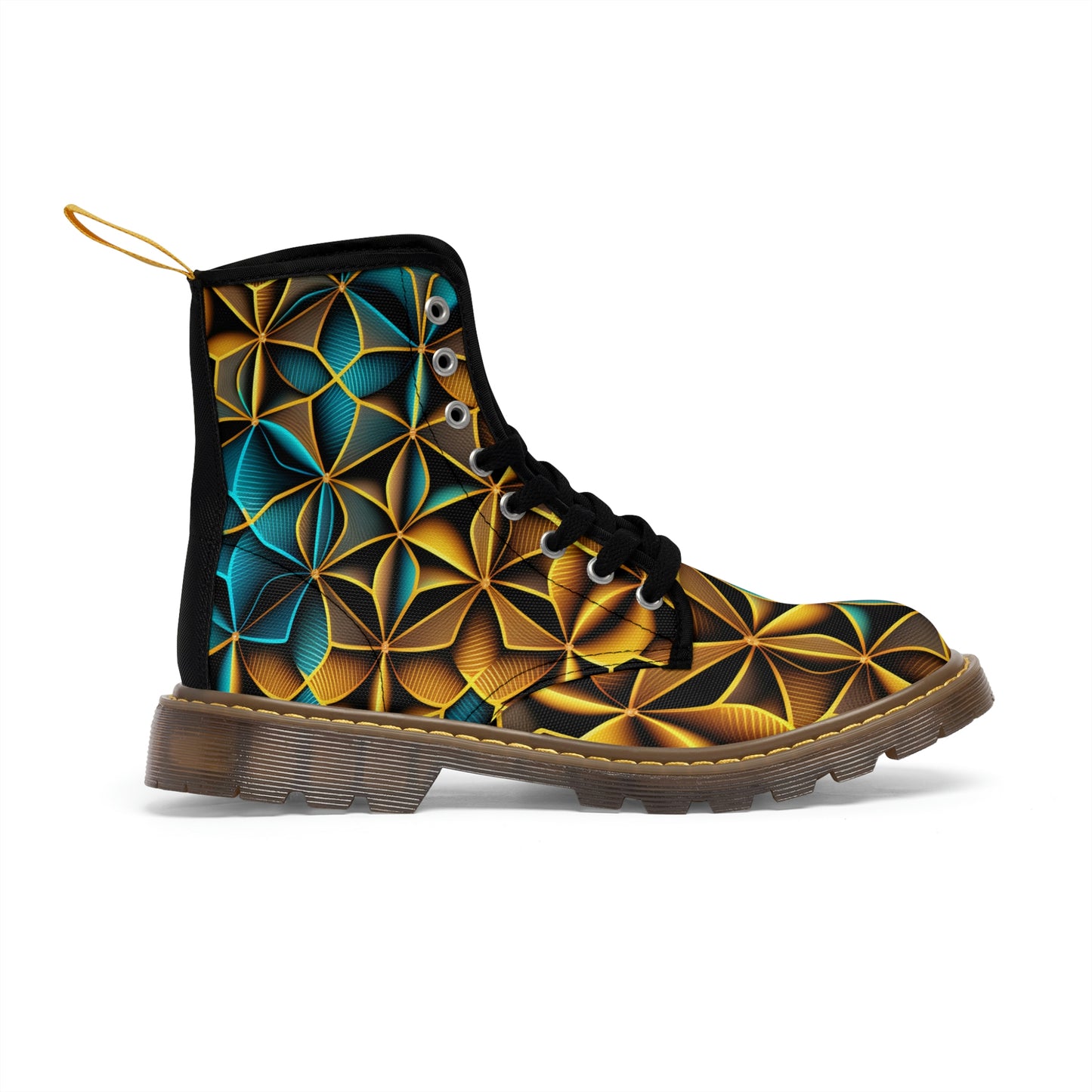 Sacred Geometry Psychedelic Women's Canvas Boots