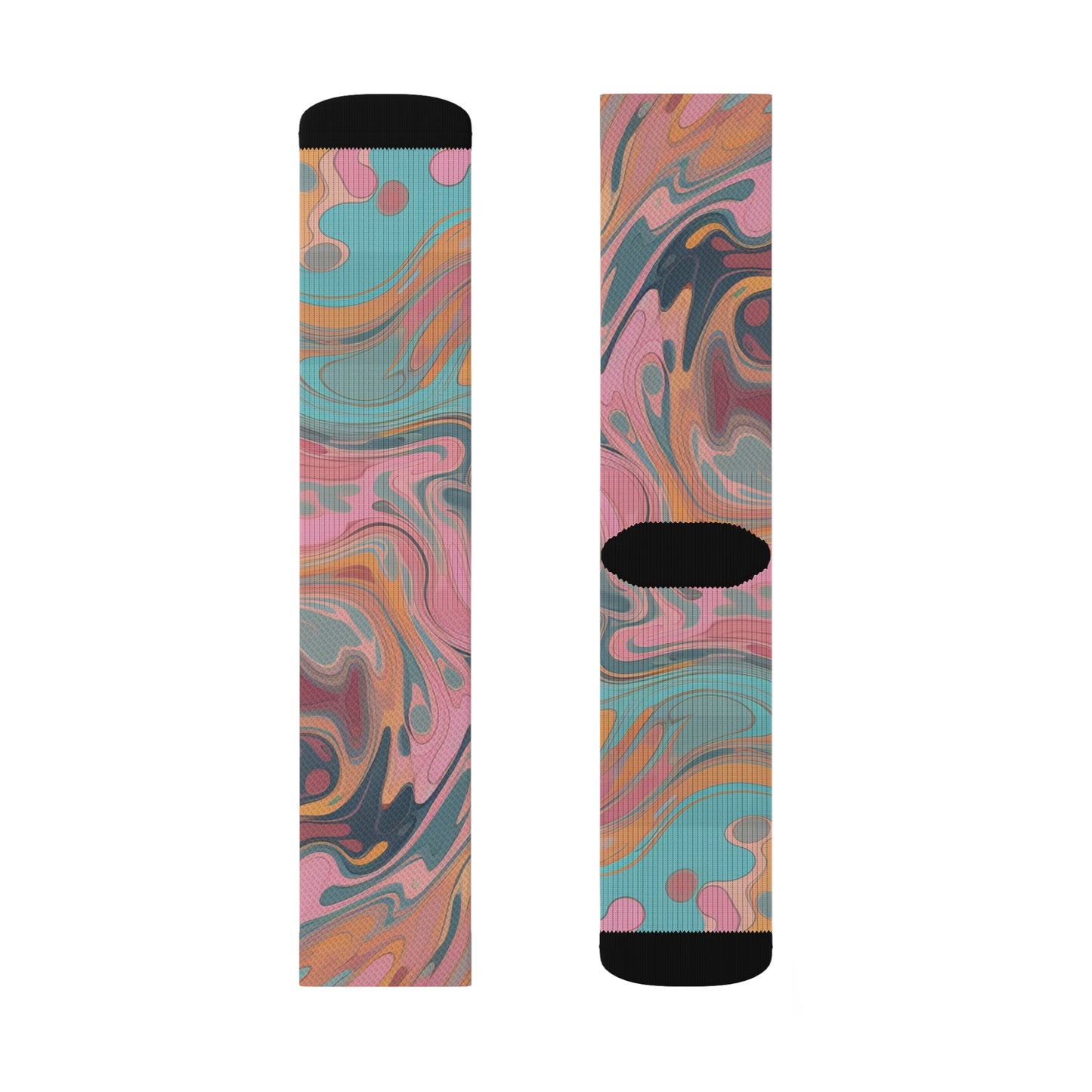 Oil Pastel Psychedelic Sublimation Socks