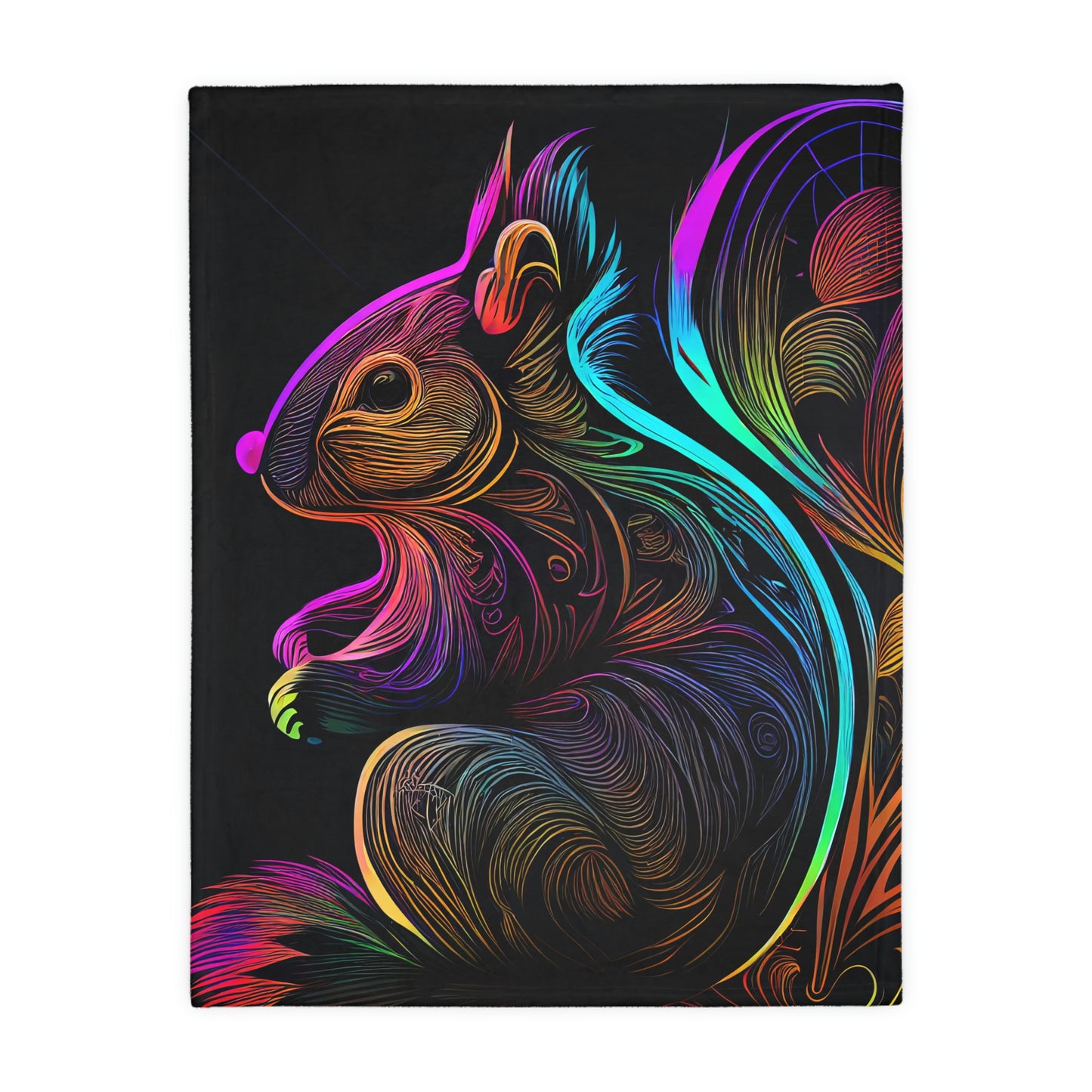 There Are Two Types of Squirrels In This World Velveteen Minky Blanket (Two-sided print)