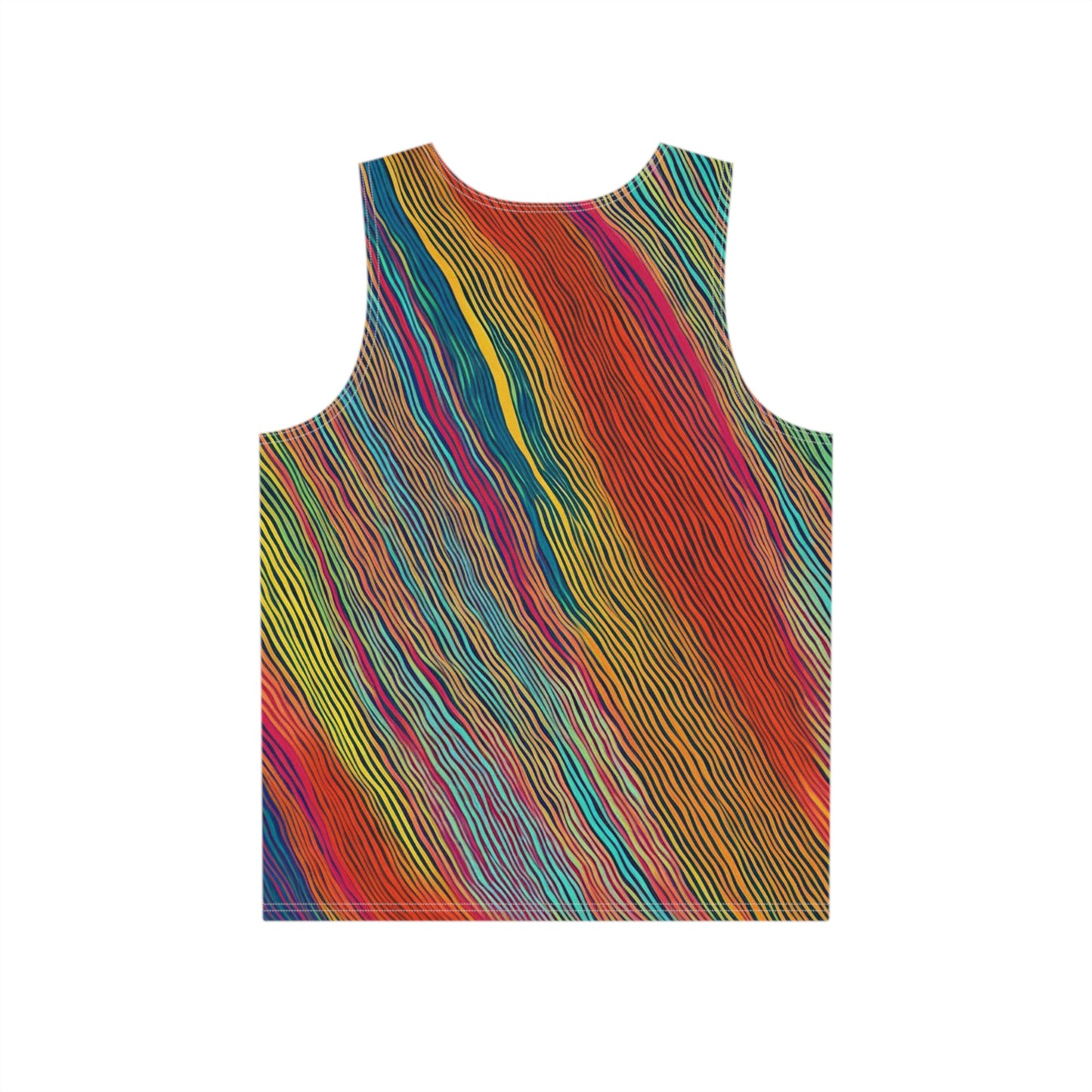 Rainbow Diagonal Stripe Men's Festival Tank