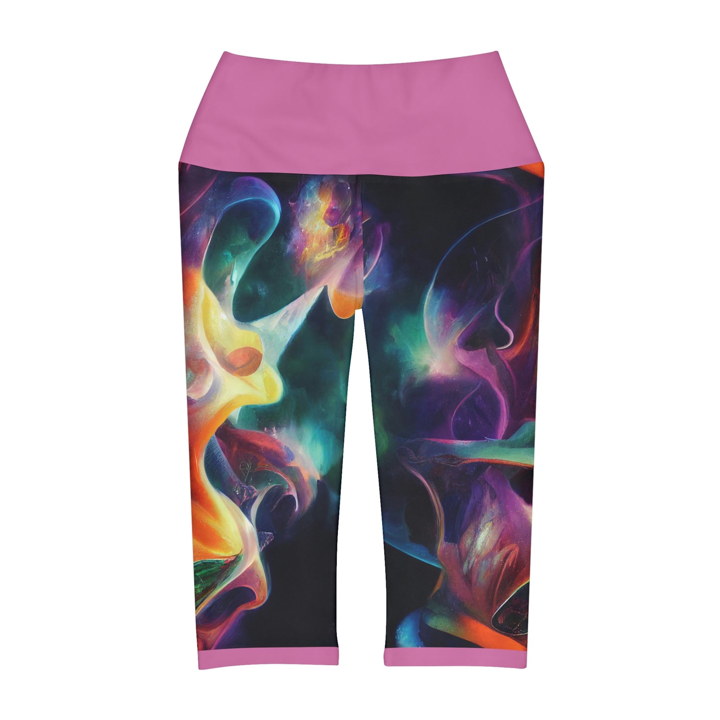 Fairy Swirl High Waist Cropped Cut Yoga Lounge Capri Festival Leggings