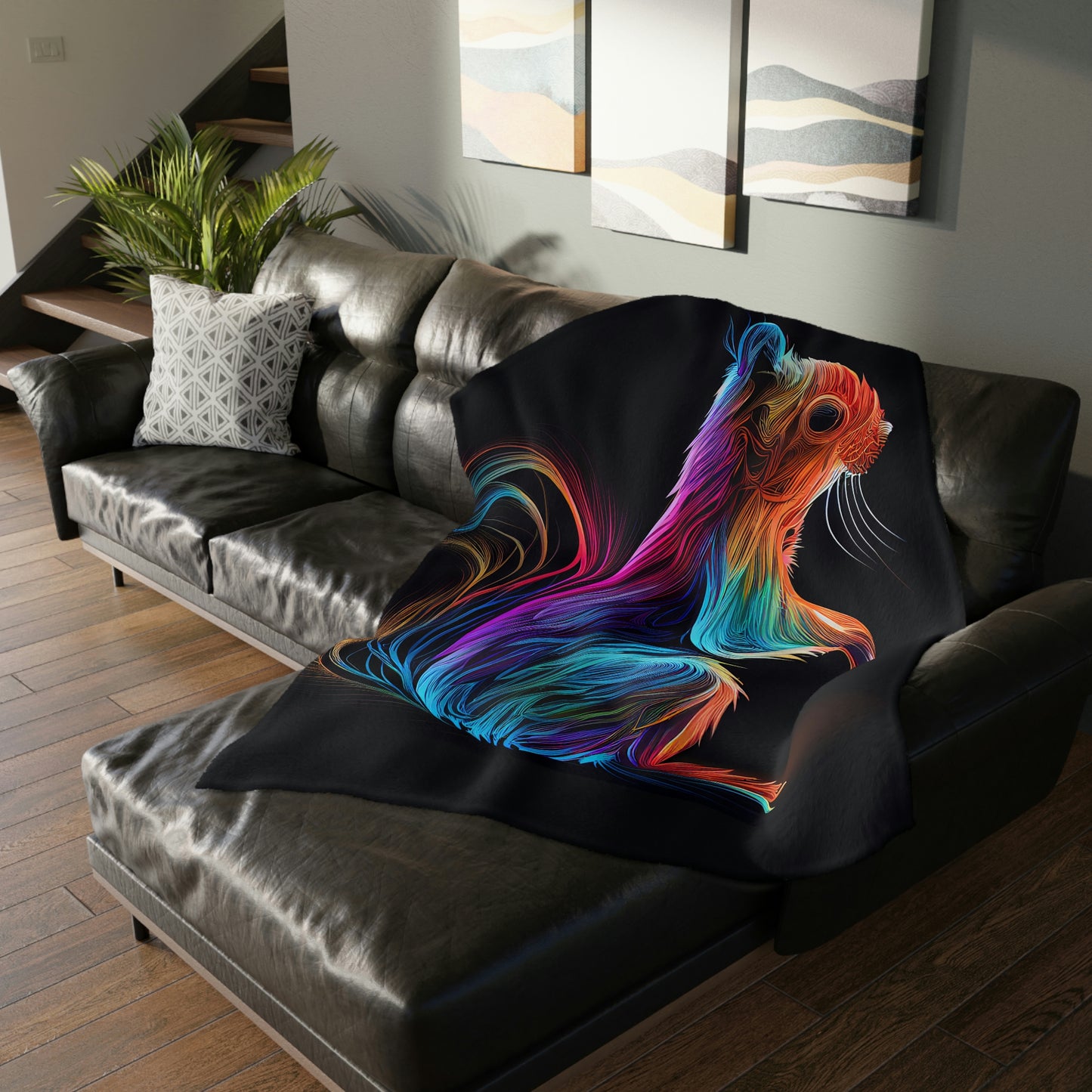 There Are Two Types of Squirrels In This World Velveteen Minky Blanket (Two-sided print)