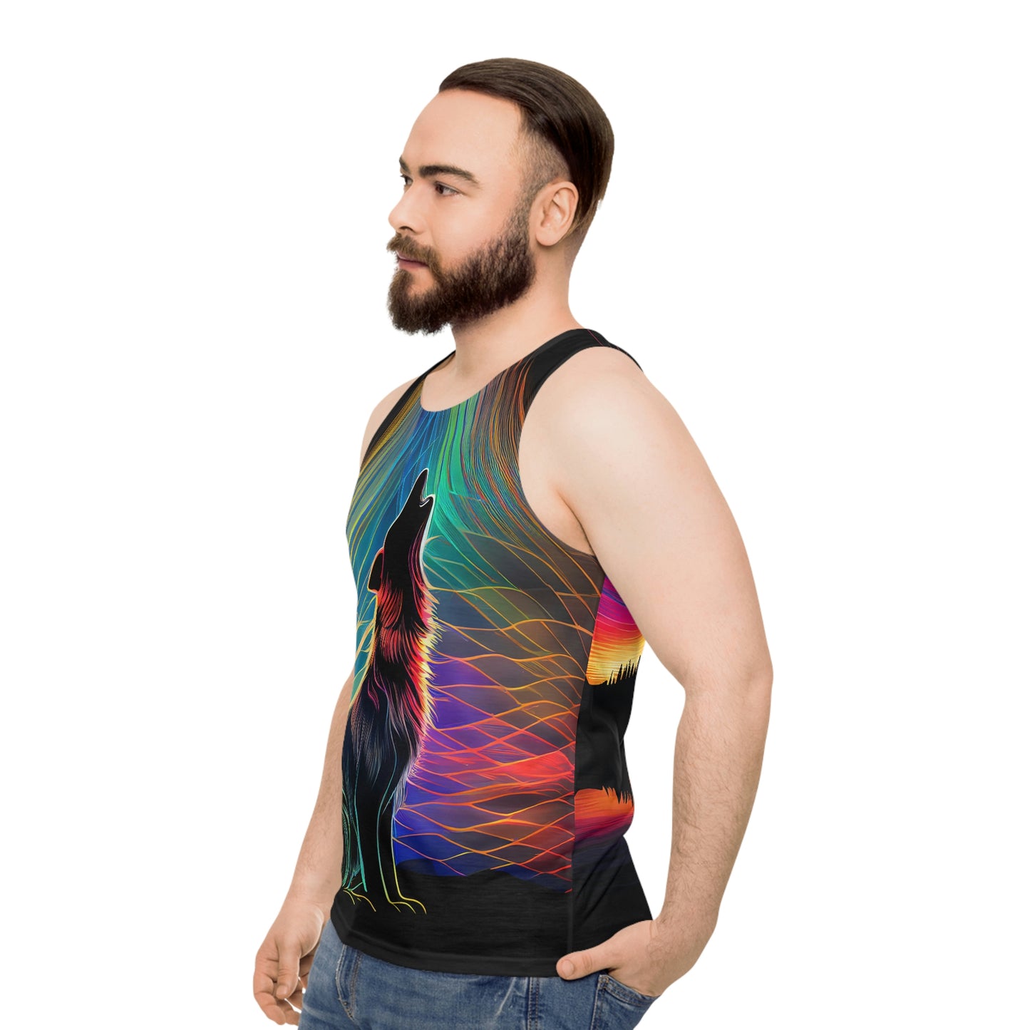 Howling in the Night - Double-sided, Two-design Unisex Tank Top (AOP) - Eco-friendly - Made 100% from recycled material