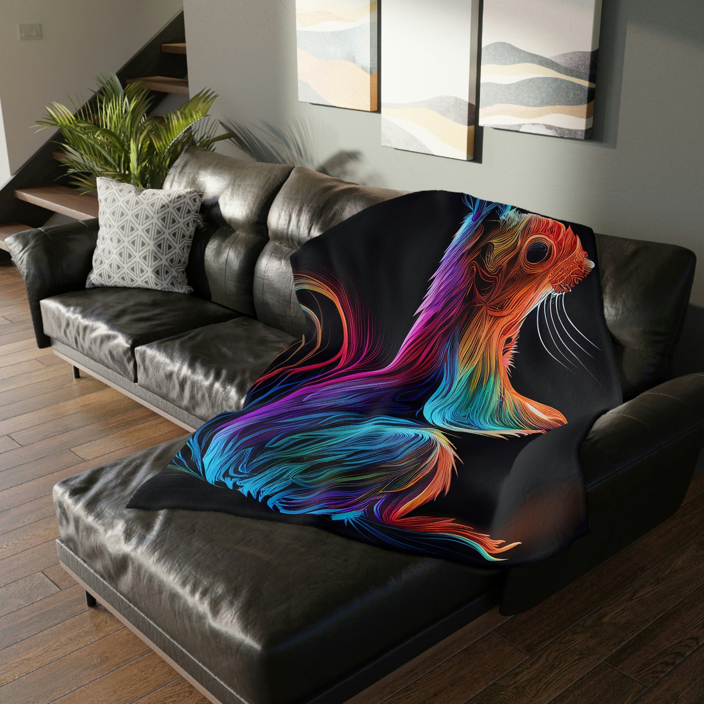 There Are Two Types of Squirrels In This World Velveteen Minky Blanket (Two-sided print)