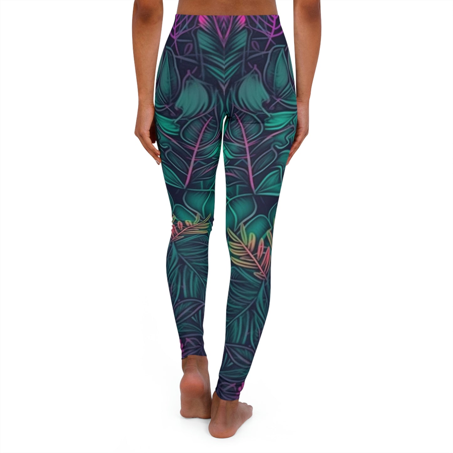 Neon Nature Trippy Women's Spandex Leggings