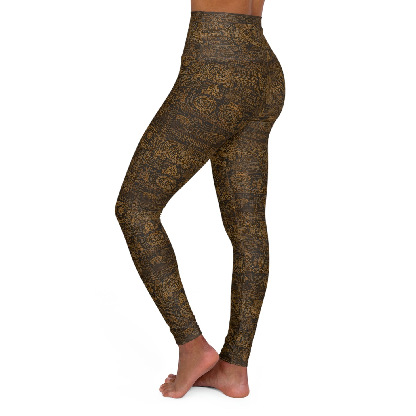 Golden Symbols High Waisted Yoga Leggings