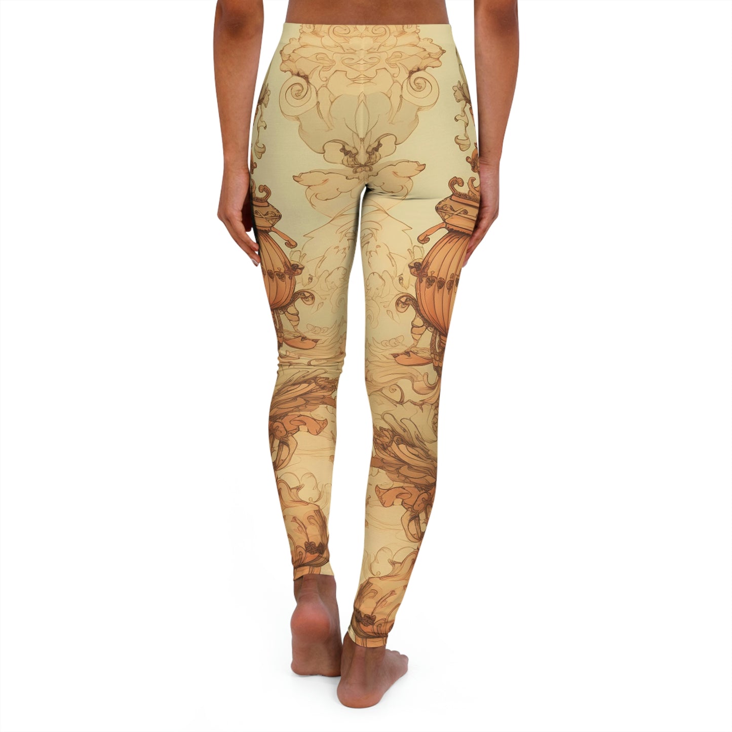 Rococo Spinning Top Land Women's Spandex Trippy Leggings