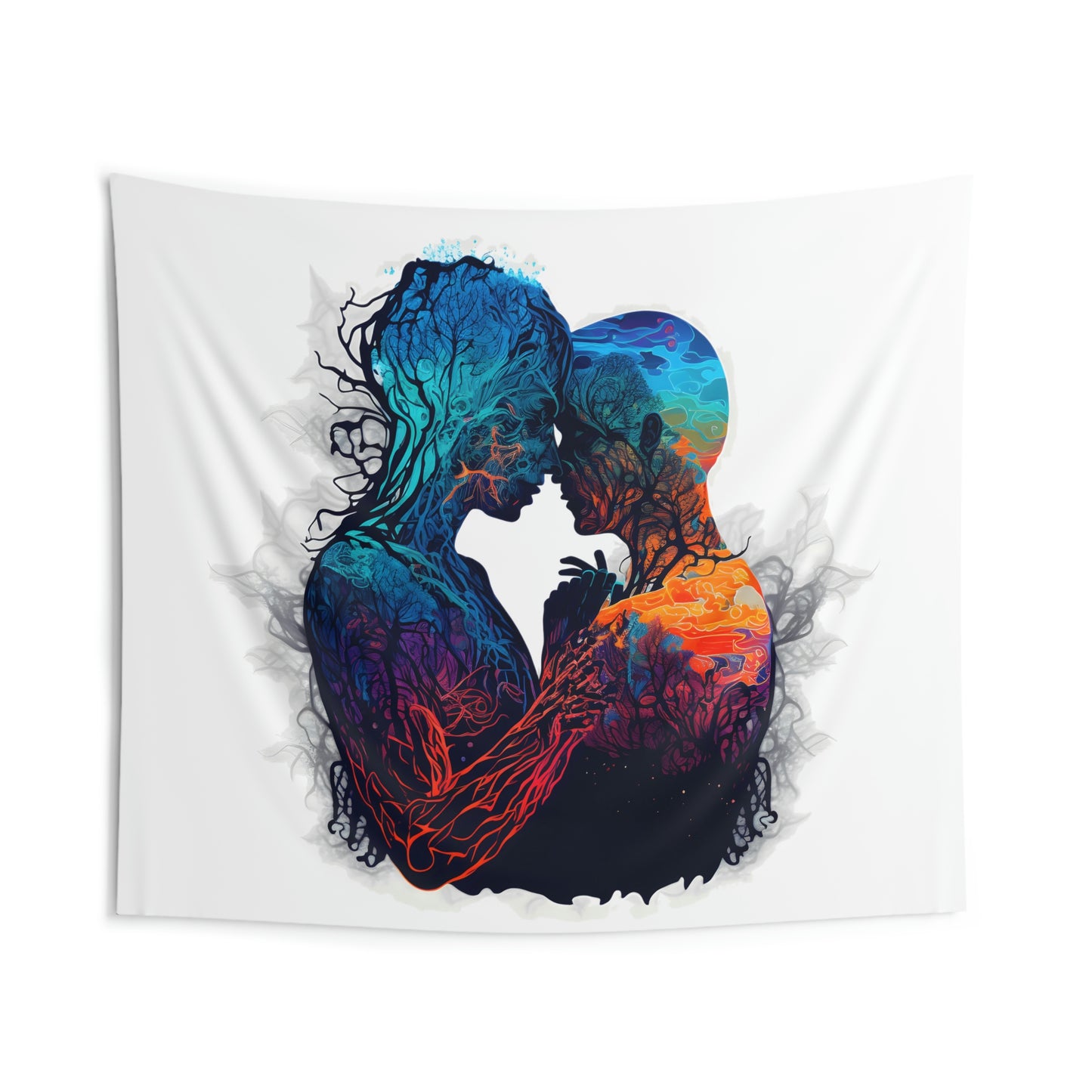 Spiritual Love Embrace - Indoor Wall Tapestry