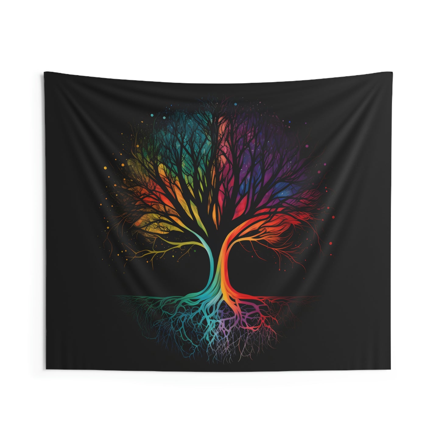 Rainbow World Tree Indoor Wall Tapestry