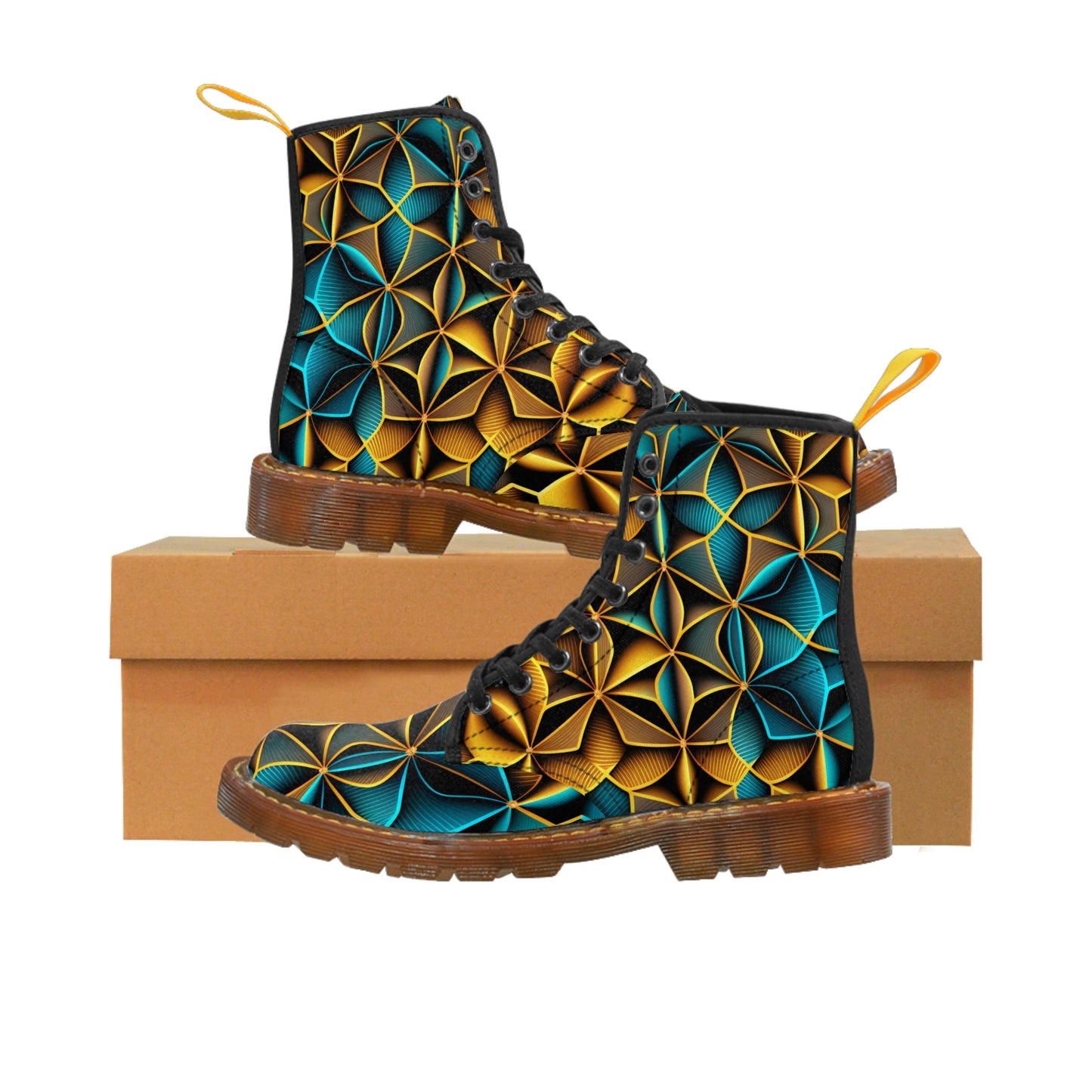 Sacred Geometry Psychedelic Women's Canvas Boots