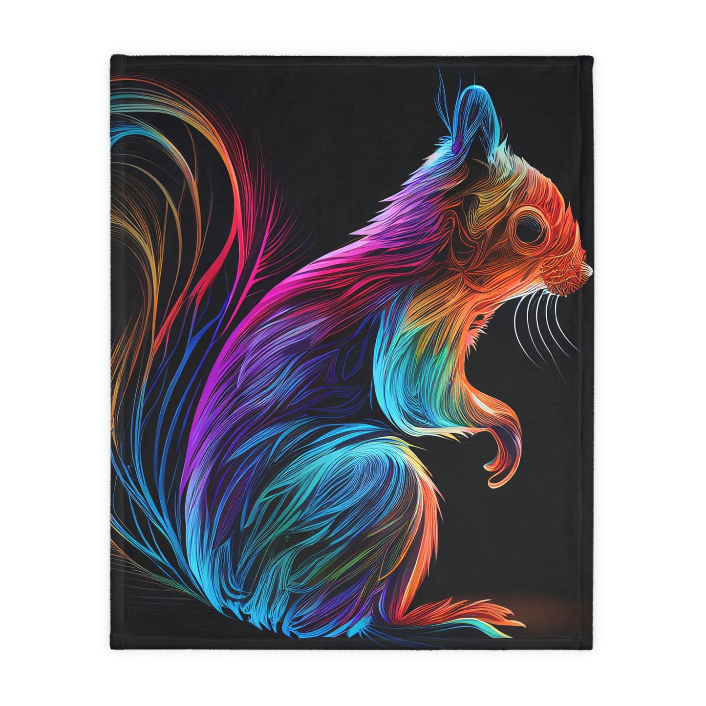 There Are Two Types of Squirrels In This World Velveteen Minky Blanket (Two-sided print)