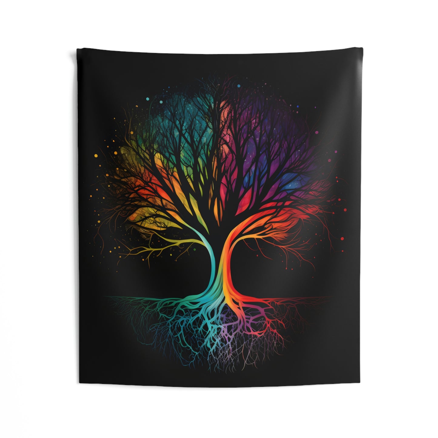 Rainbow World Tree Indoor Wall Tapestry