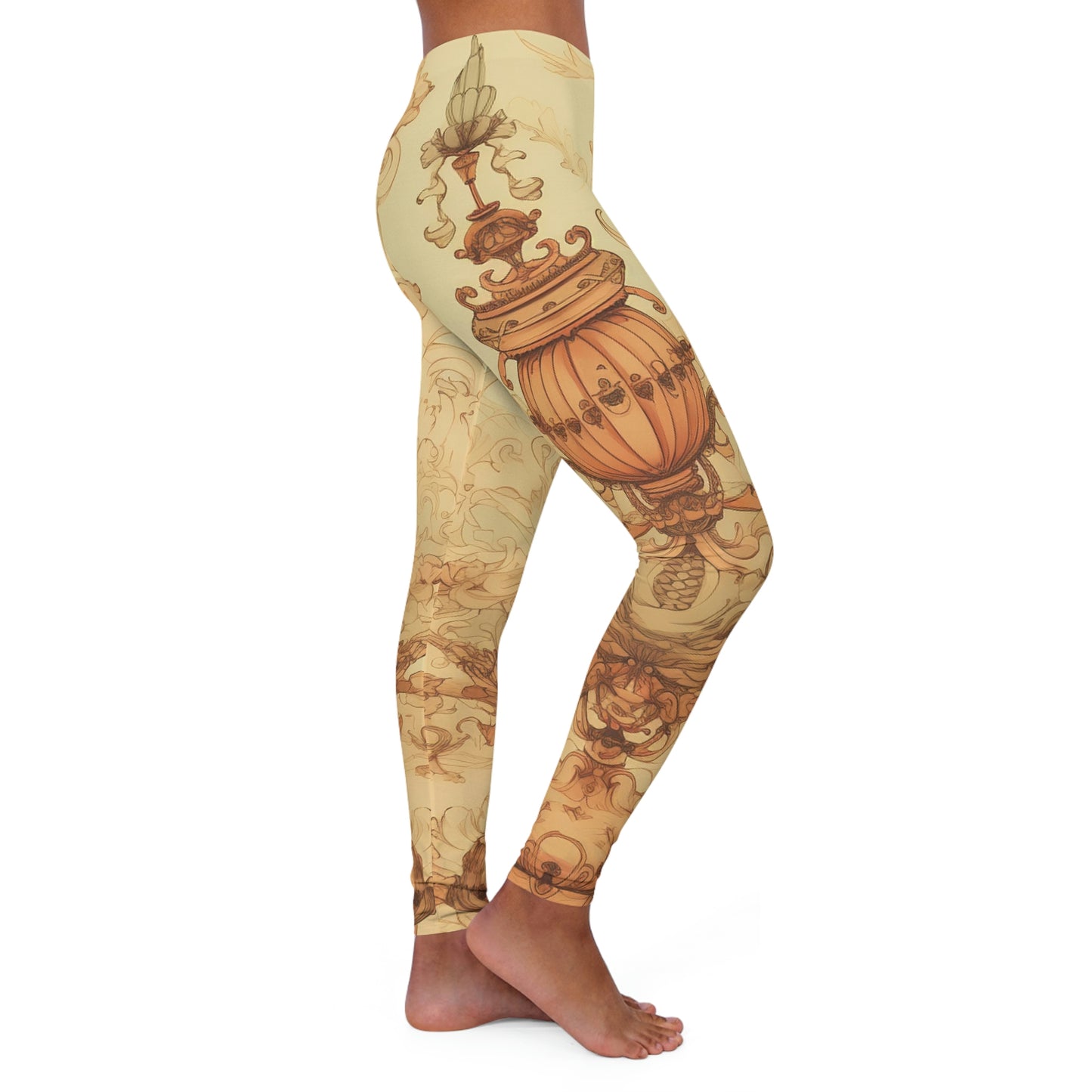 Rococo Spinning Top Land Women's Spandex Trippy Leggings
