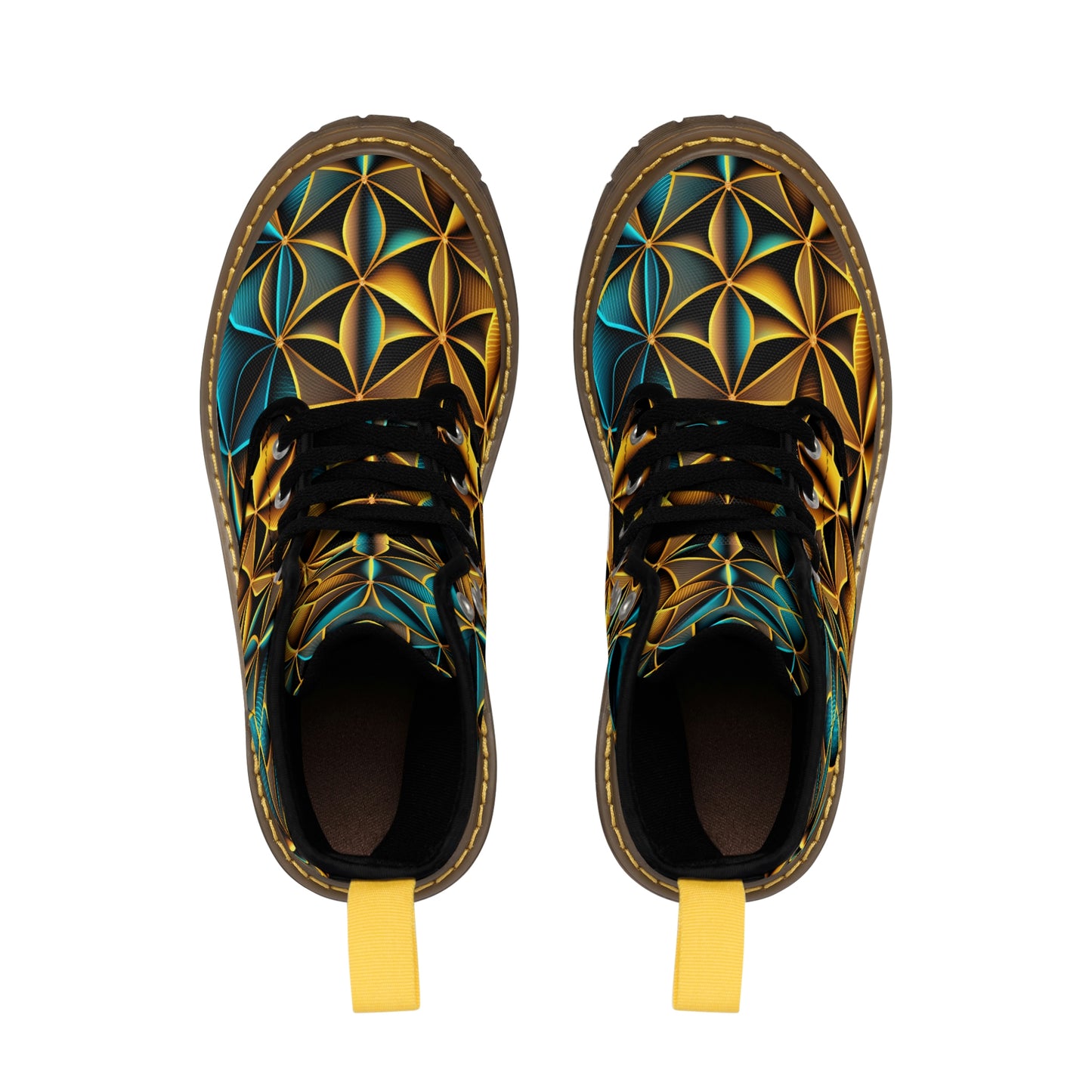 Sacred Geometry Psychedelic Women's Canvas Boots