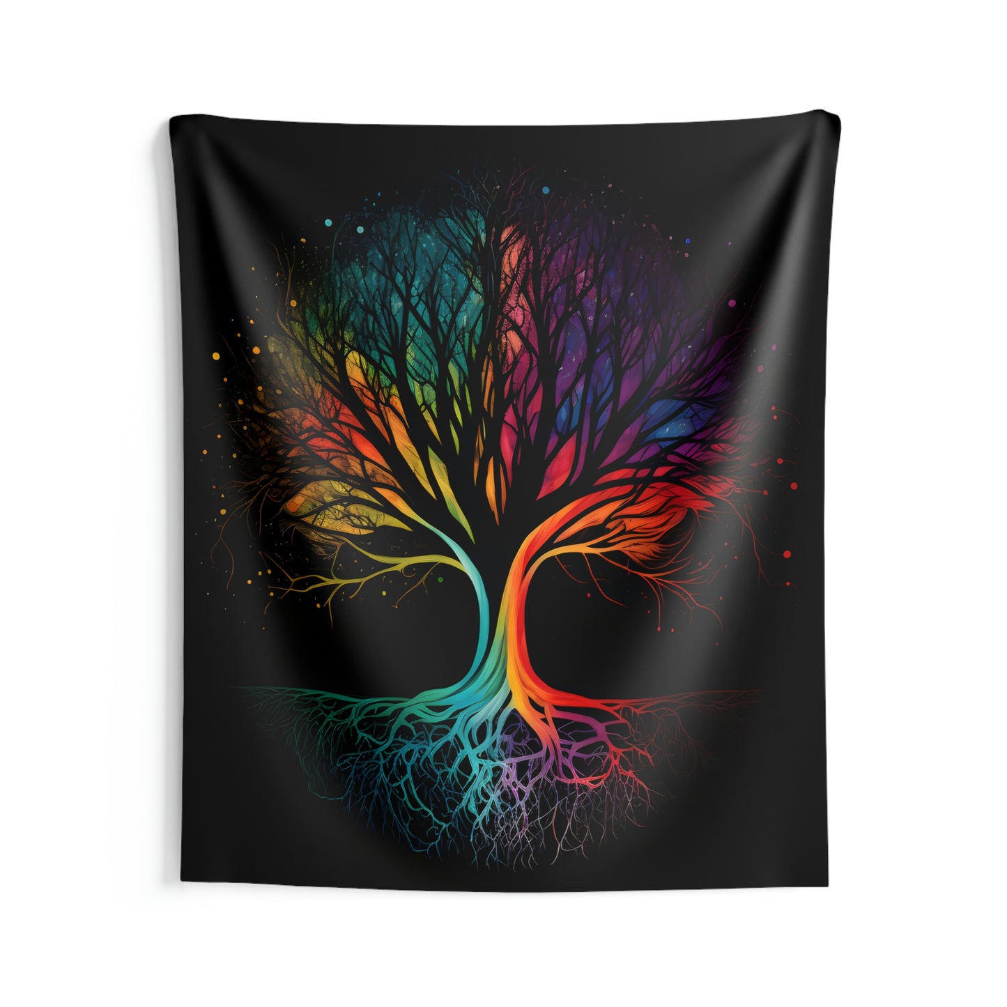 Rainbow World Tree Indoor Wall Tapestry