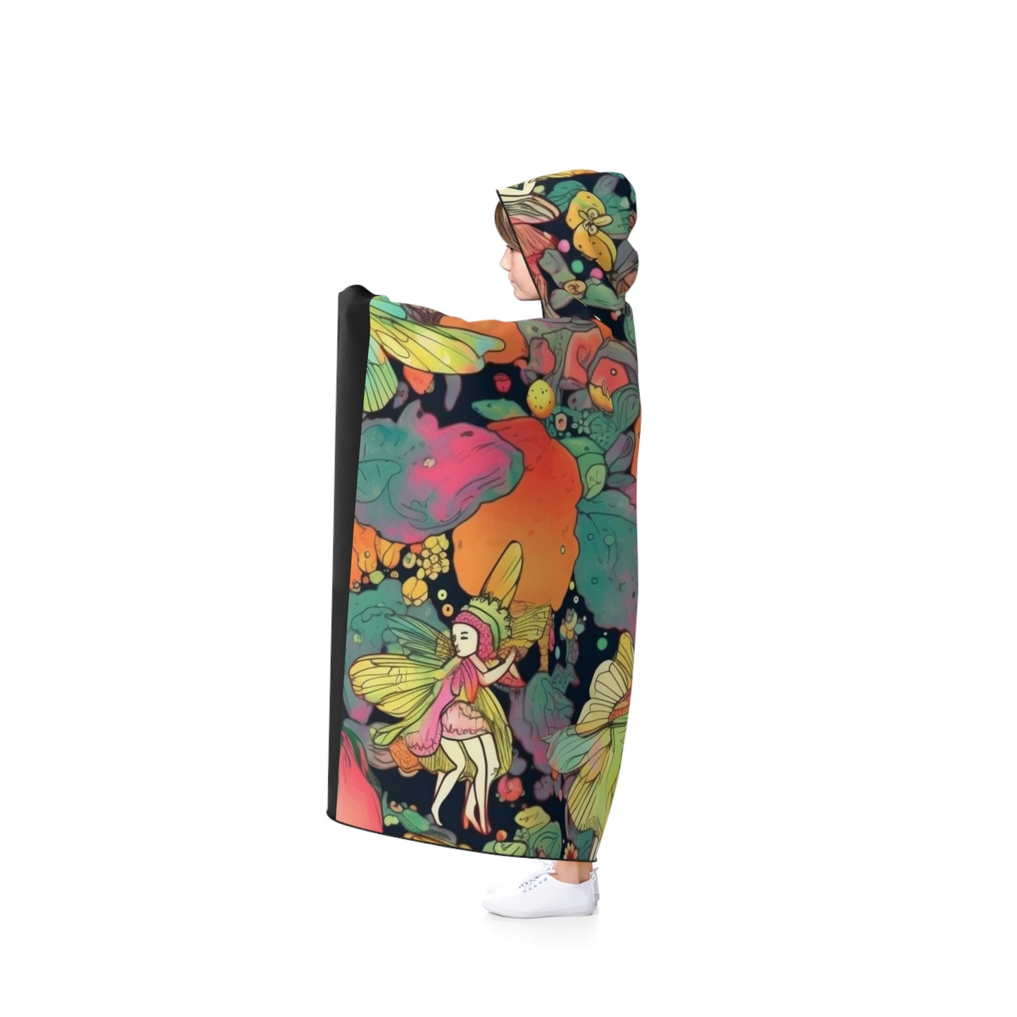Fairies Eating Moldy Peaches Hooded Blanket
