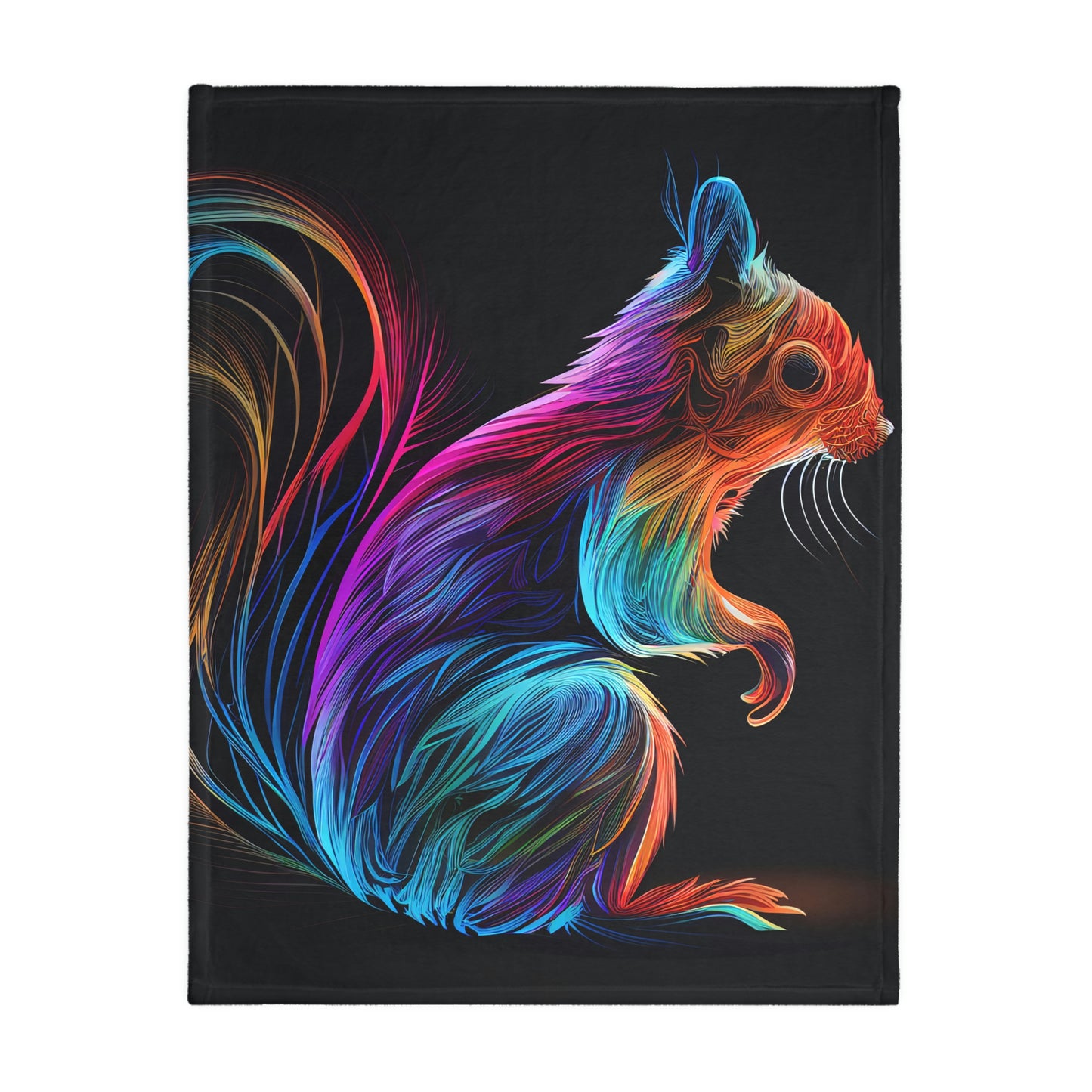 There Are Two Types of Squirrels In This World Velveteen Minky Blanket (Two-sided print)
