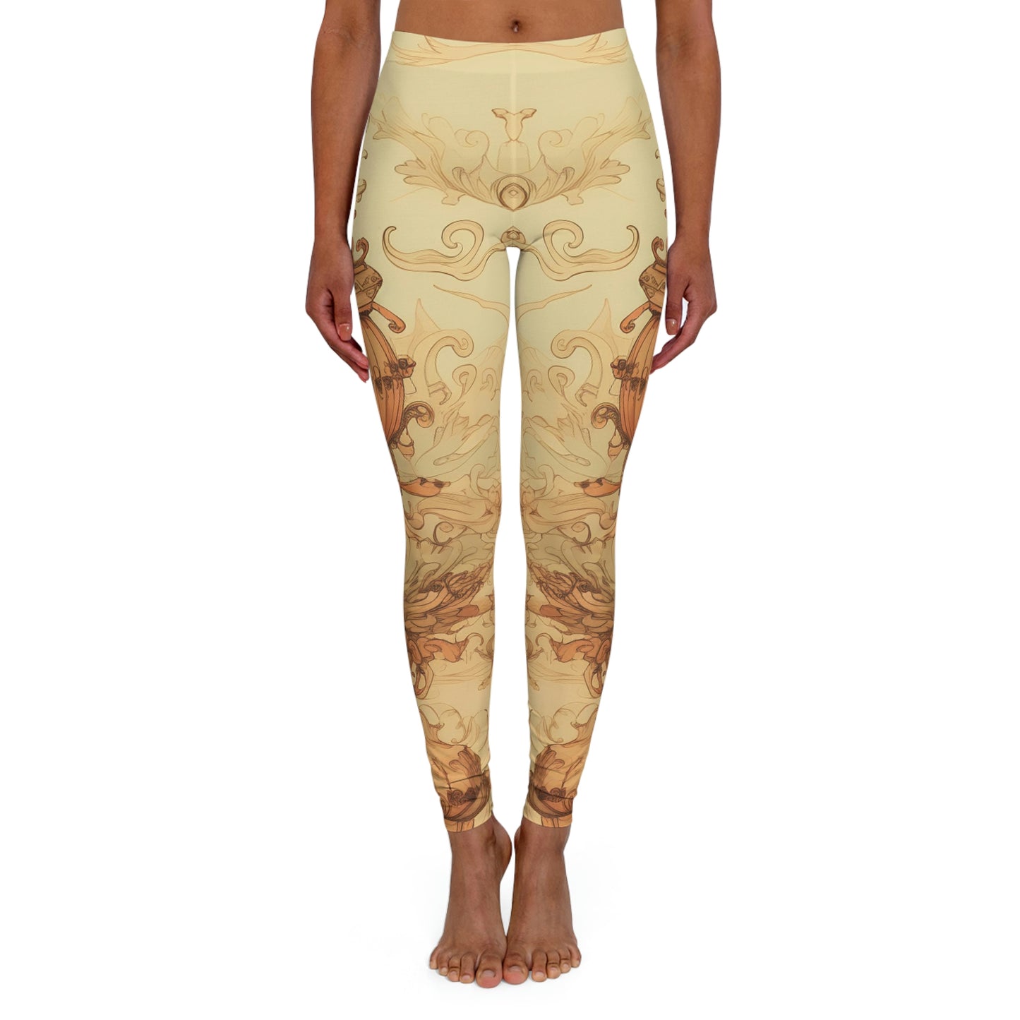 Rococo Spinning Top Land Women's Spandex Trippy Leggings