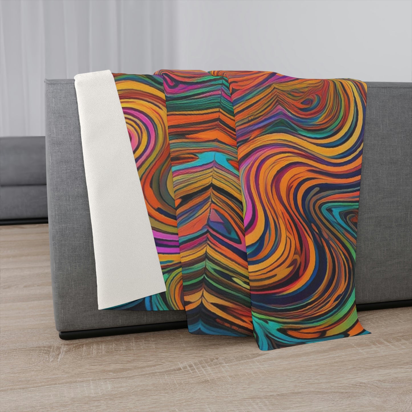 Triple Trippy Vortex Sherpa Trip Blanket