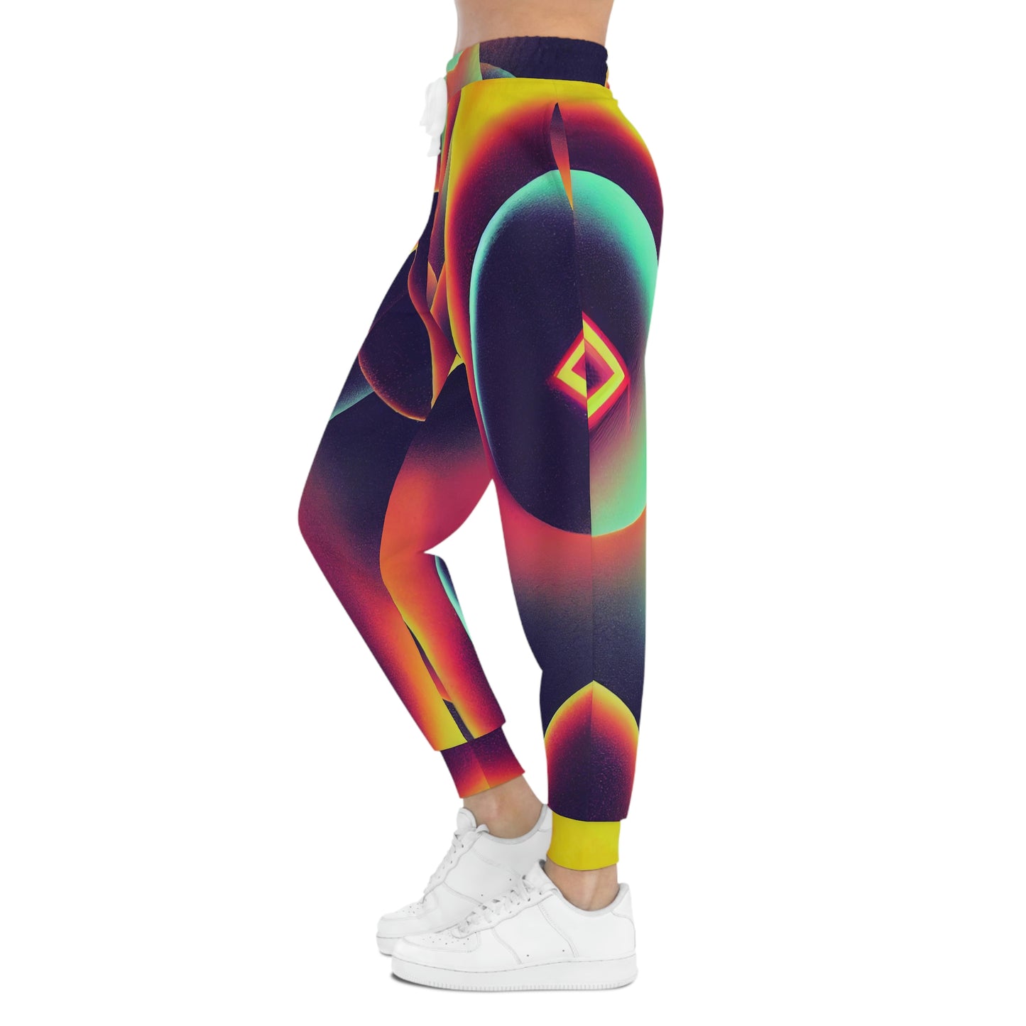 Unisex Casual Psychedelic Abstract Rainbow Bubbles Athletic Gym Festival Rave Joggers