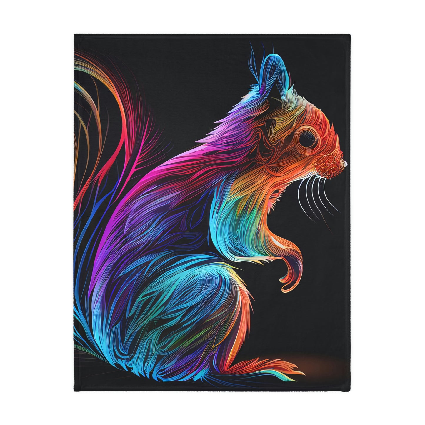 There Are Two Types of Squirrels In This World Velveteen Minky Blanket (Two-sided print)