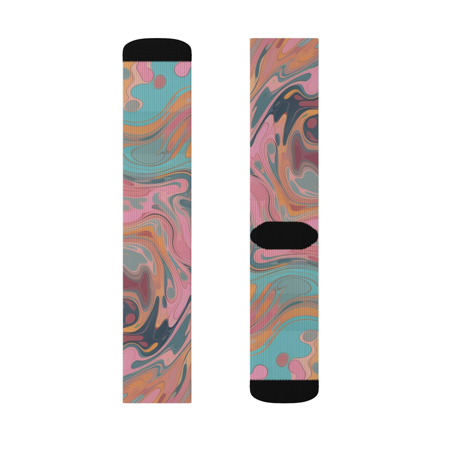 Oil Pastel Psychedelic Sublimation Socks