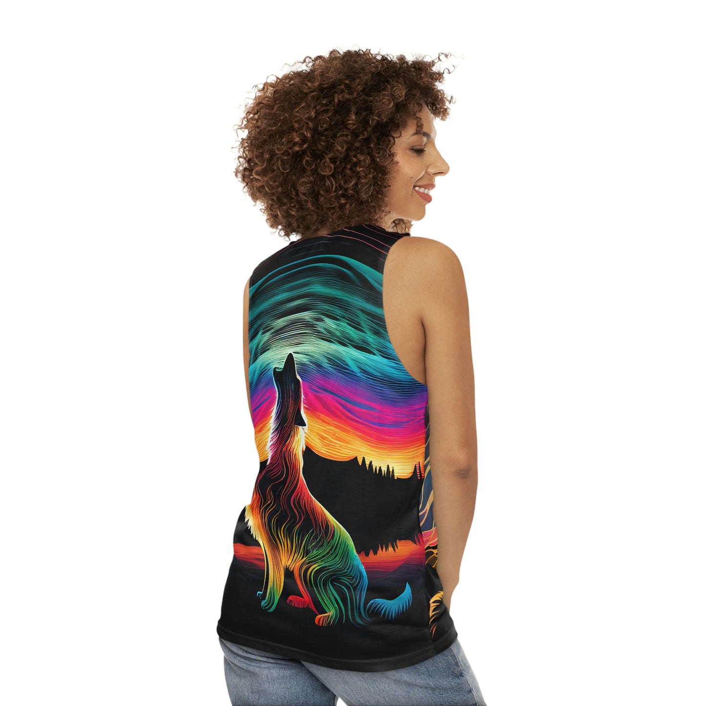 Howling in the Night - Double-sided, Two-design Unisex Tank Top (AOP) - Eco-friendly - Made 100% from recycled material