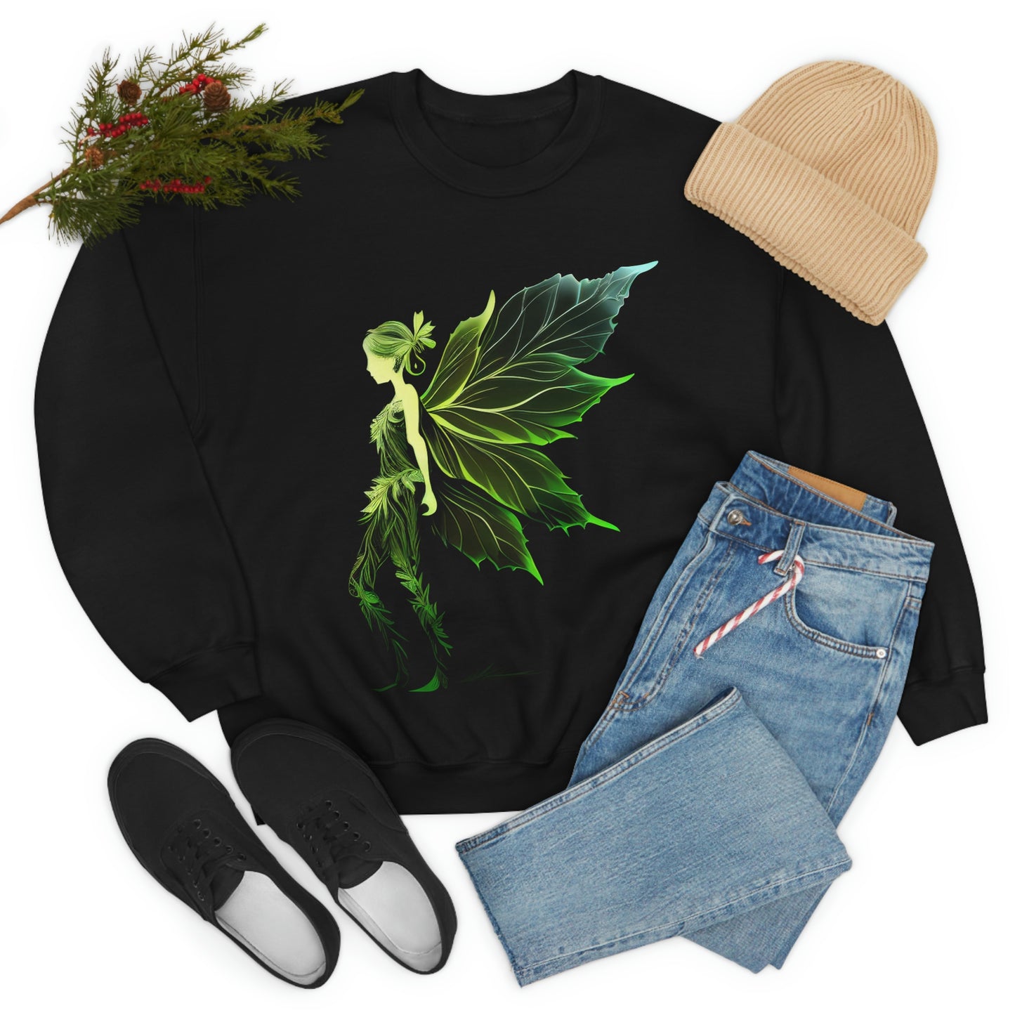 Forest Leaf Sprite Unisex Heavy Blend™ Crewneck Sweatshirt