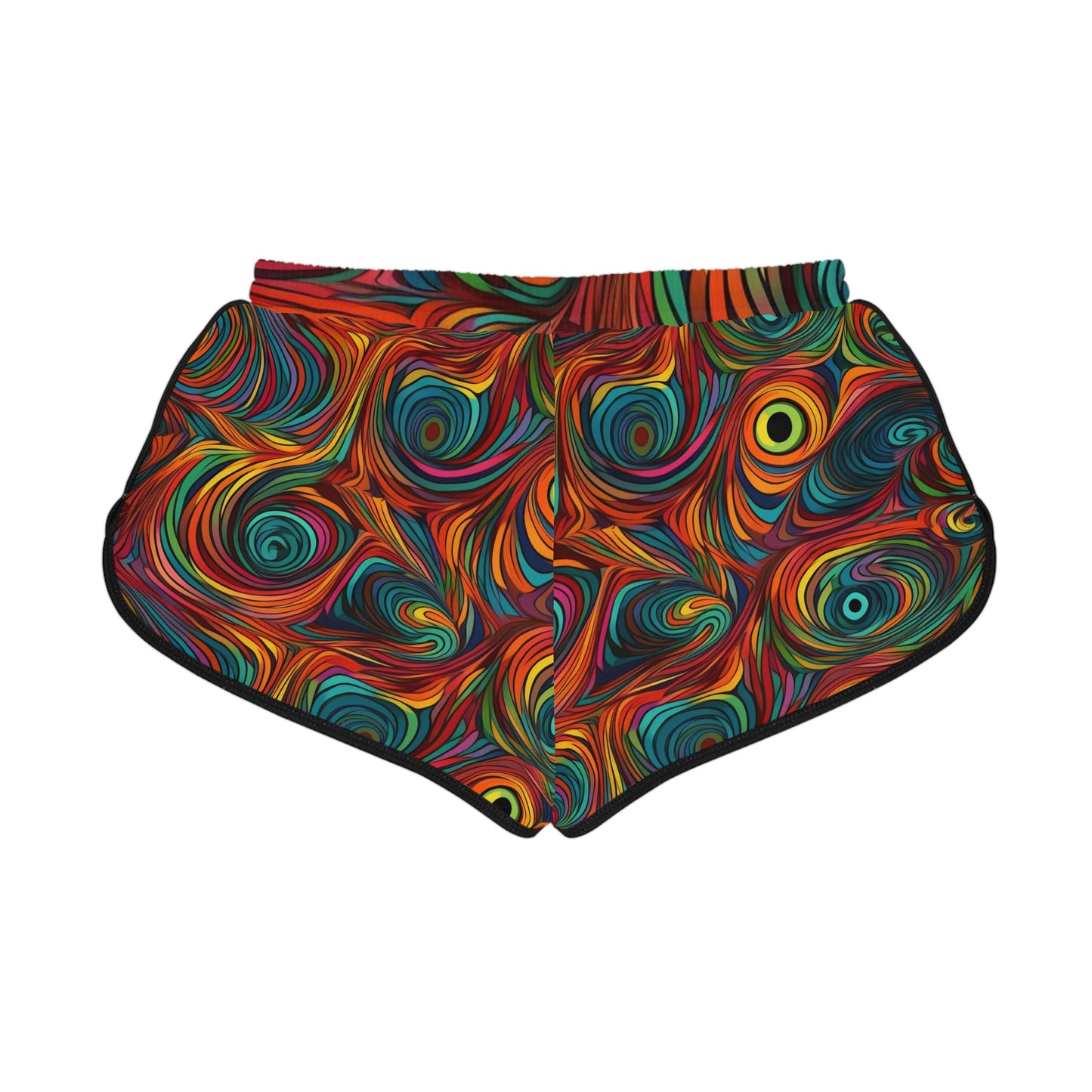 Trippy Rainbow Swirls Women's Relaxed Shorts