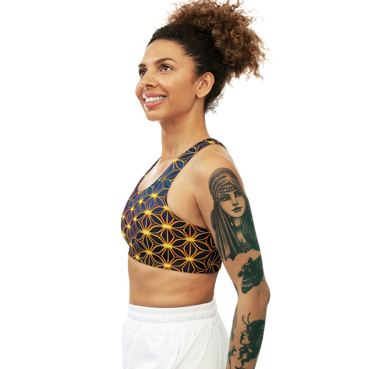 Golden Geometry - Seamless Sports Bra All-Over-Print