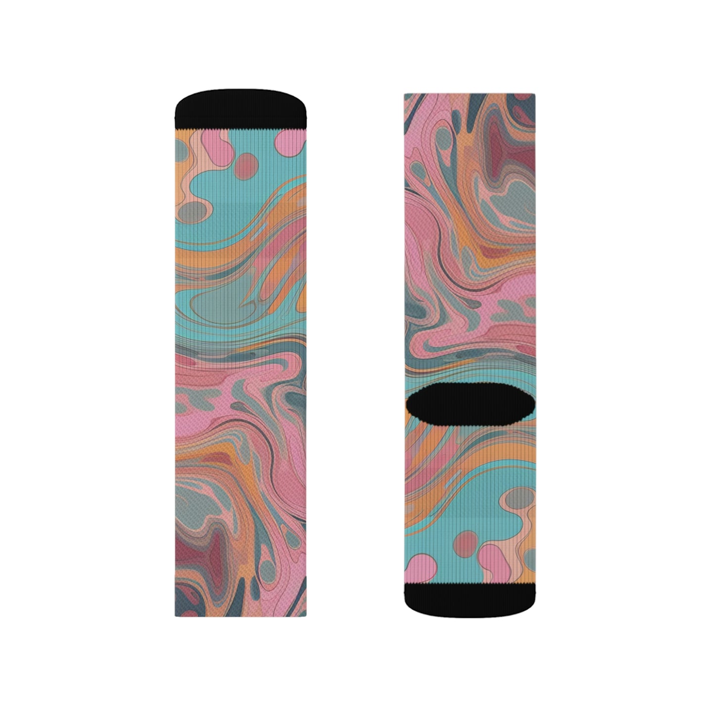 Oil Pastel Psychedelic Sublimation Socks